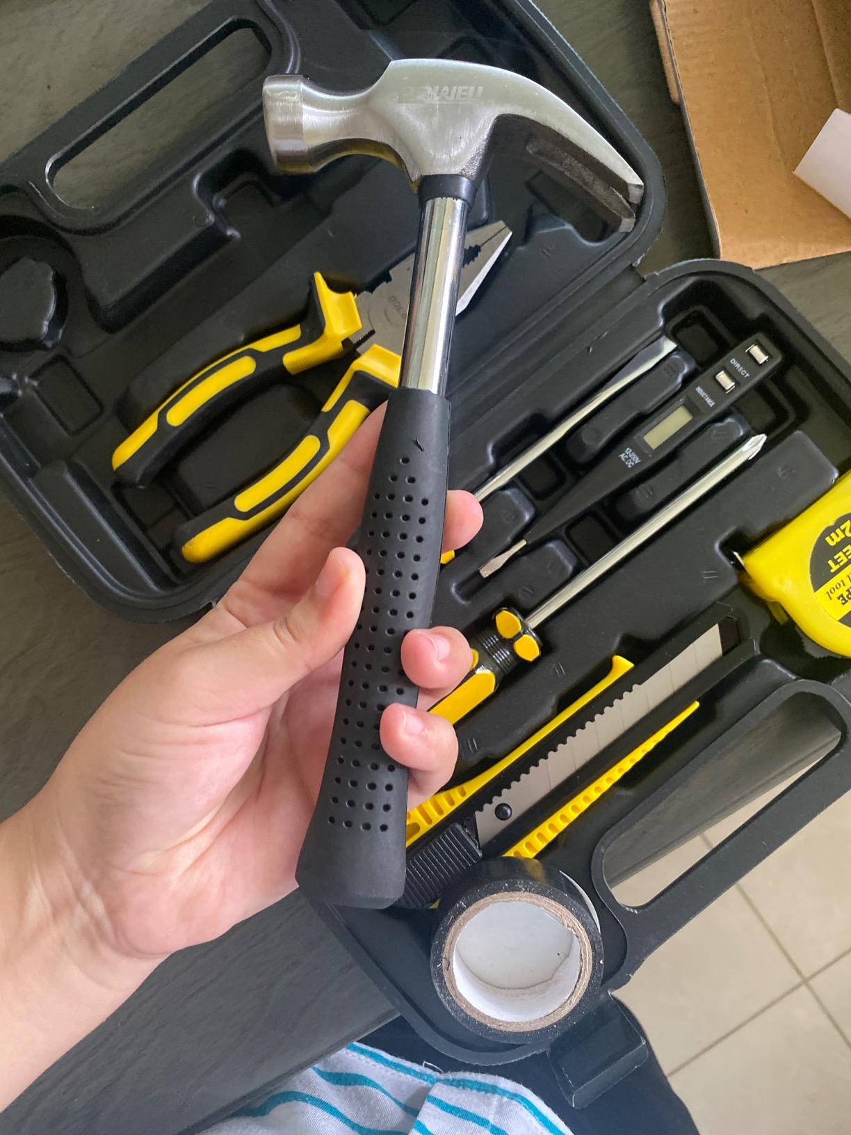 DOWELL Tool Kit, Hand Tool Set with Hammer, 9 Piece customer photo 1