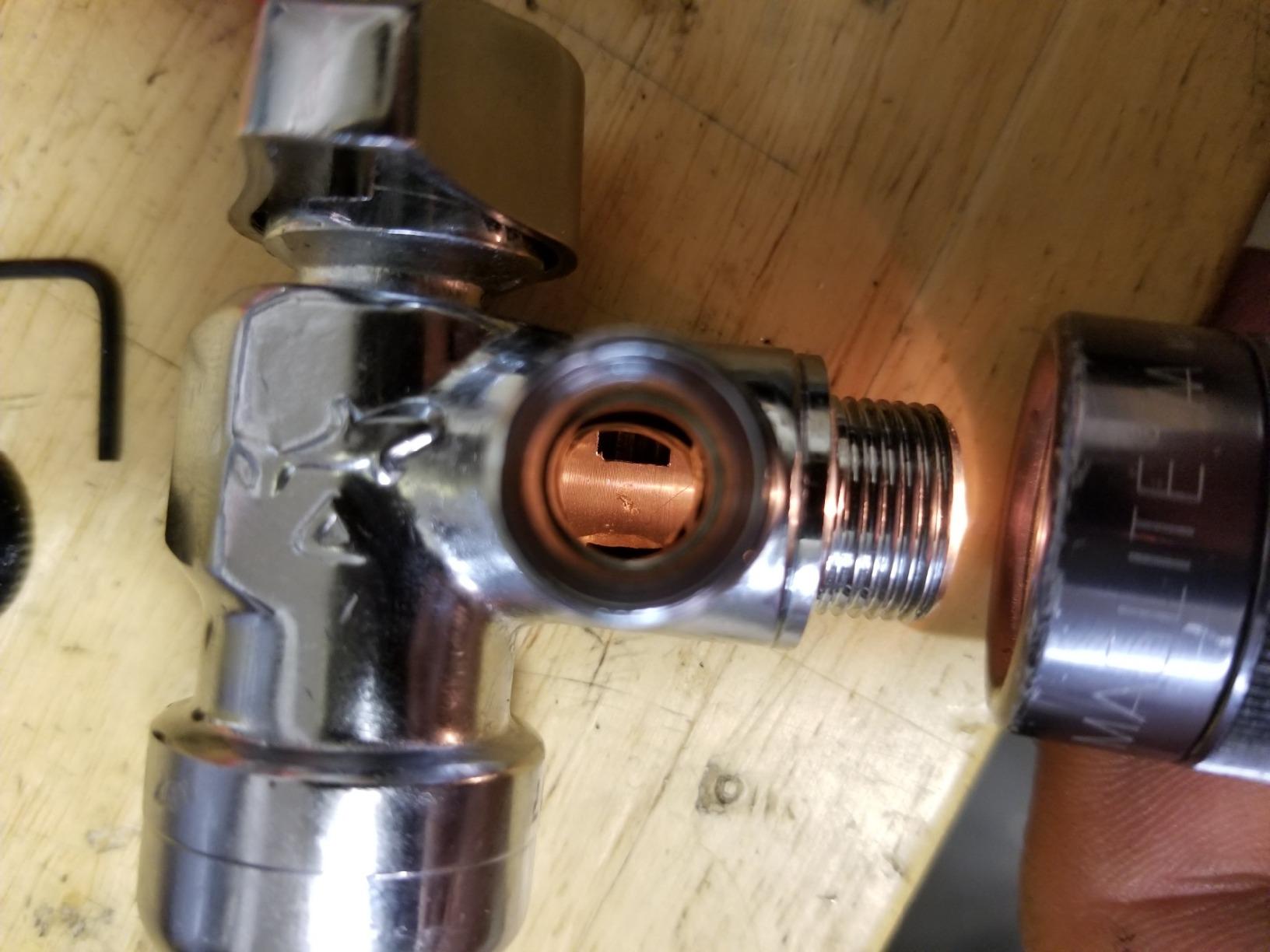 SharkBite 1/2 x 3/8 Inch Compression Dual Outlet Angle Stop Valve, Quarter Turn, Push to Connect Brass Plumbing Fitting, PEX Pipe, PE-RT, CPVC, Copper Pipe, 25558LF customer photo 1