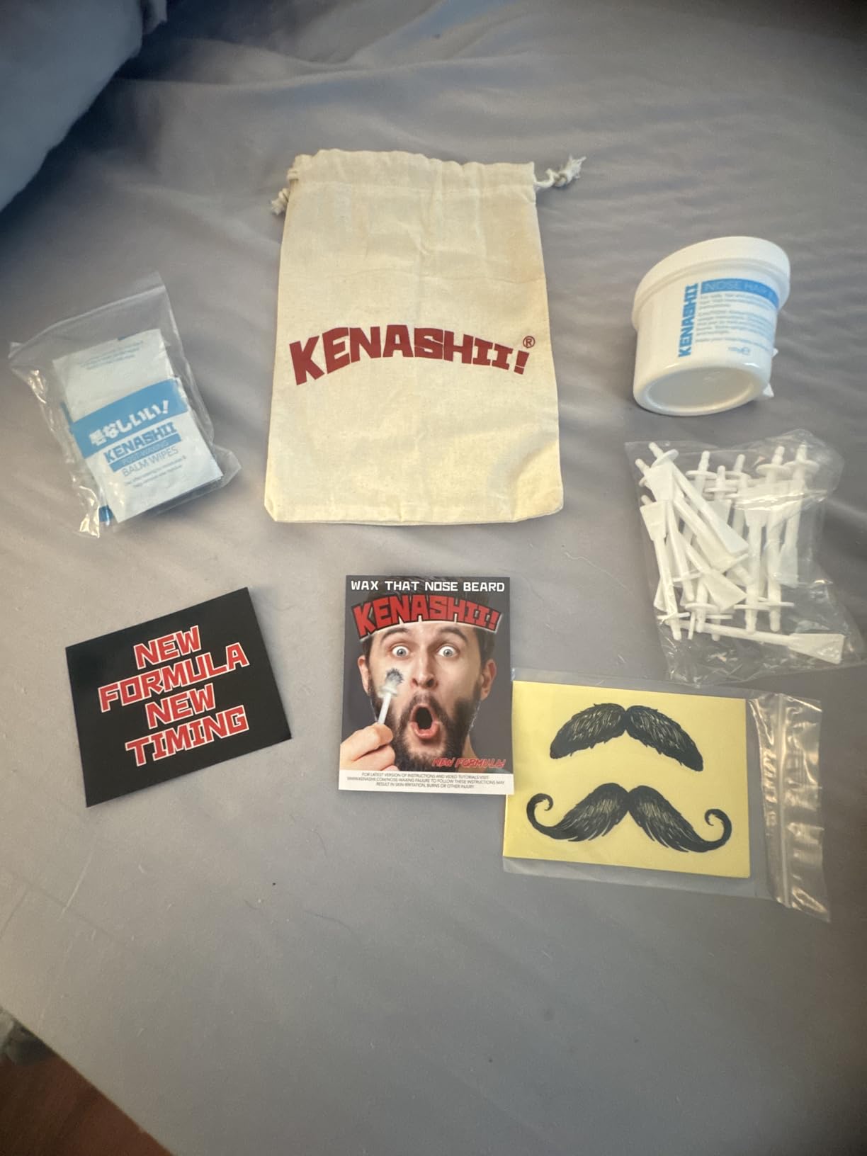 KENASHII Nose Wax Kit | 100 g Wax, 24 Applicators | The Original & Best Nose and Ear Hair Removal Kit from Kenashii | Nasal Waxing For Men and Women | Includes Balm Wipes, Mustache Guards, Storage Bag customer photo 1