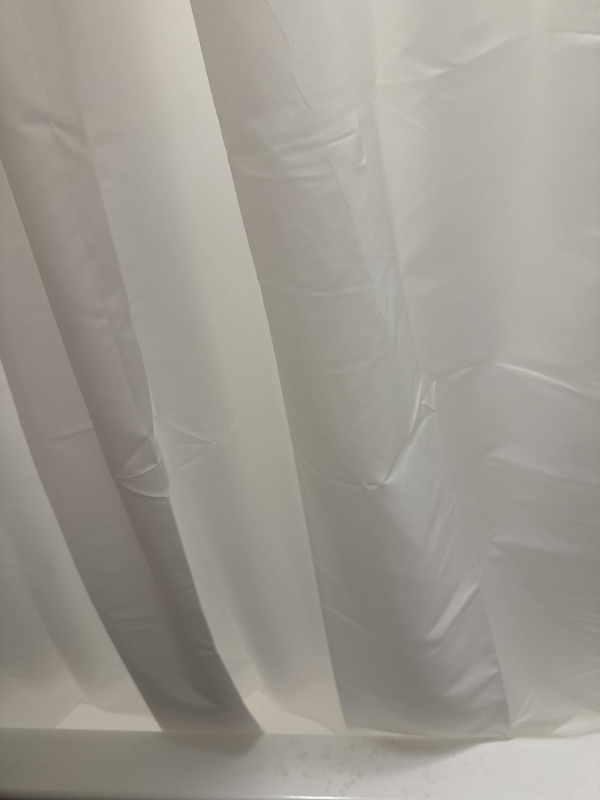 N&Y HOME Fabric Shower Curtain Liner with Magnets Standard Size, White customer photo 1