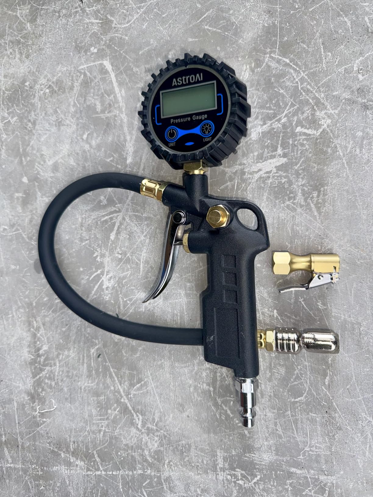 AstroAI Digital Tire Pressure Gauge with Inflator 3-250 PSI Fits 1/4