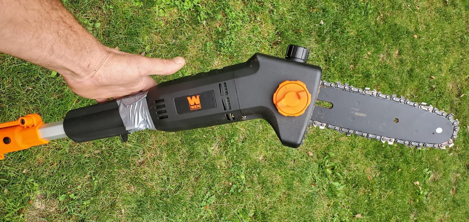 WEN 4019 6-Amp 8-Inch Electric Telescoping Pole Saw, Corded electric - Black&orange customer photo 1