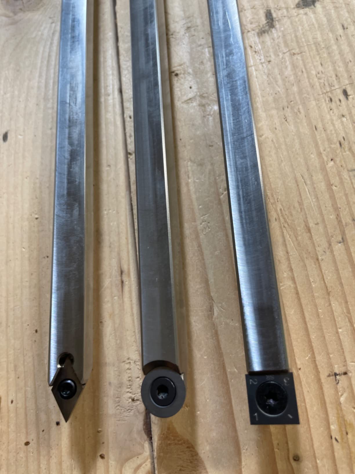 Simple Woodturning Tools Carbide Lathe Turning Tool Set of 3 Full Size with 17