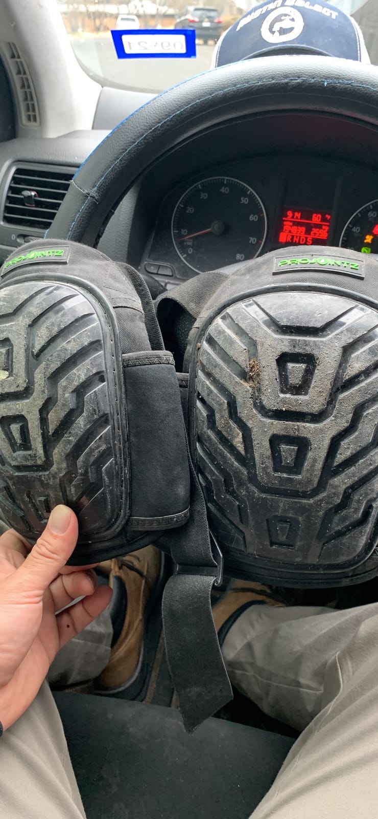 Gel Knee Pads for Work – Heavy Duty Construction Knee Pads With Foam Cushioning - Adjustable, Comfortable Fit For Flooring, Roofing, Gardening customer photo 1