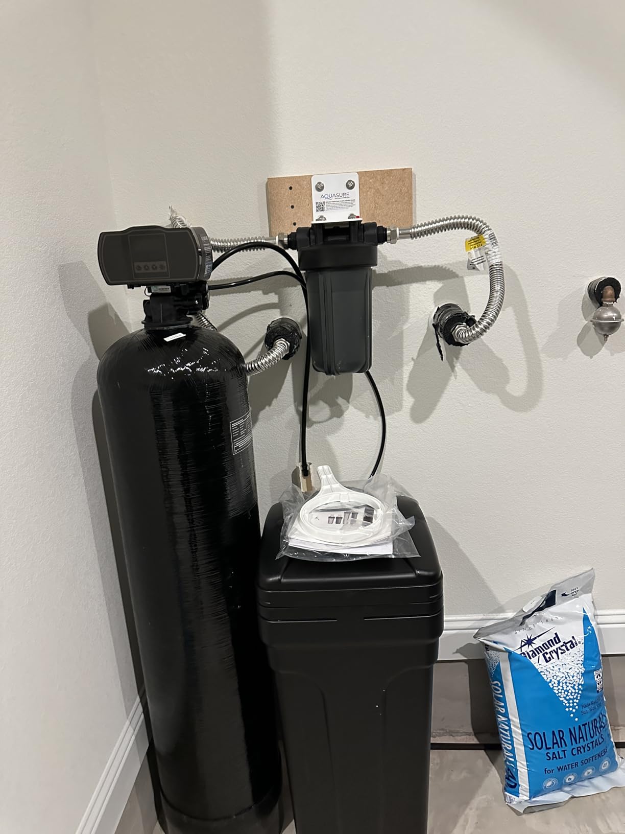 Aquasure 48,000 Grains Whole House Water Filter Bundle with Automatic Digital Metered Control Softener and 75 GPD RO Reverse Osmosis Drinking System | Removes Hardness | Ideal for 3-4 bathrooms customer photo 1