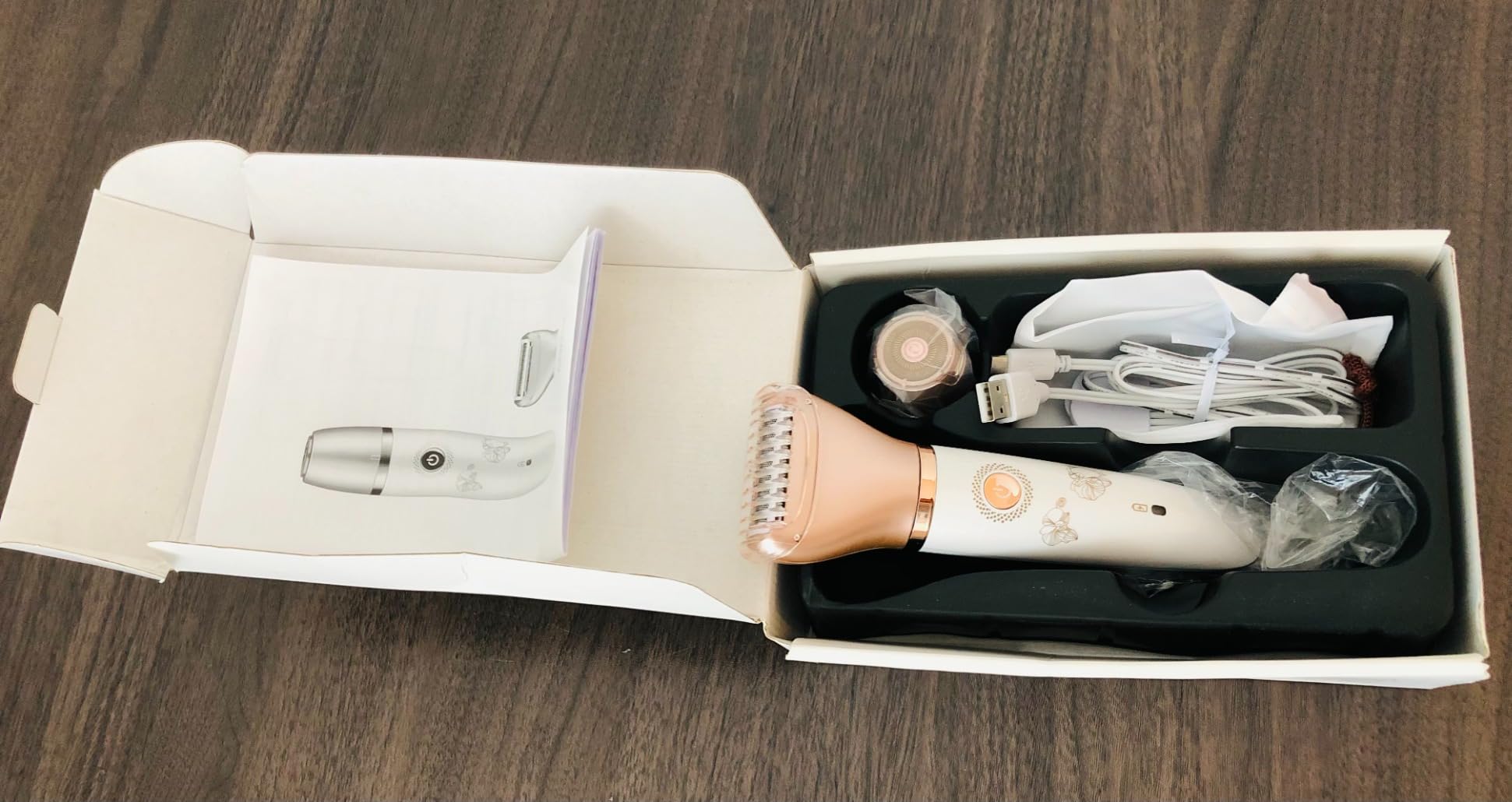 Electric Razor for Women - Painless 2-in-1 Women Shaver Hair Remover for Face, Legs and Underarm, Portable Waterproof Bikini Trimmer Wet and Dry Cordless Lady Hair Removal - Micro USB Recharge customer photo 2