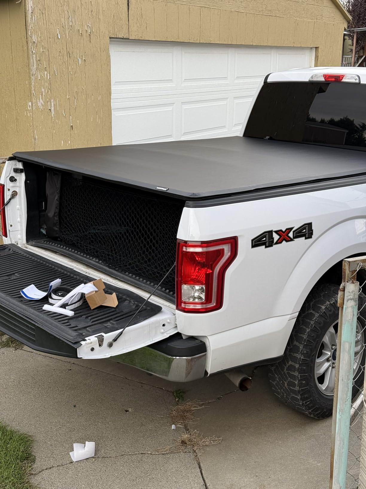 MOSTPLUS 6.5FT Quad 4-Fold Soft Folding Truck Bed Tonneau Cover Compatible for 2015-2025 2026 Ford F150 F-150 Bed Fourth Fold Styleside (78Inch) customer photo 2