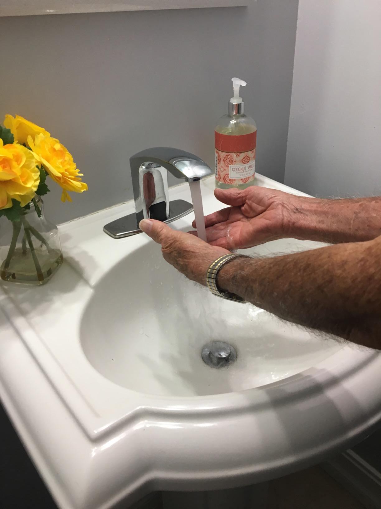 Automatic Touchless Bathroom Sink Faucet Hands Free Sensor Auto customer photo 1