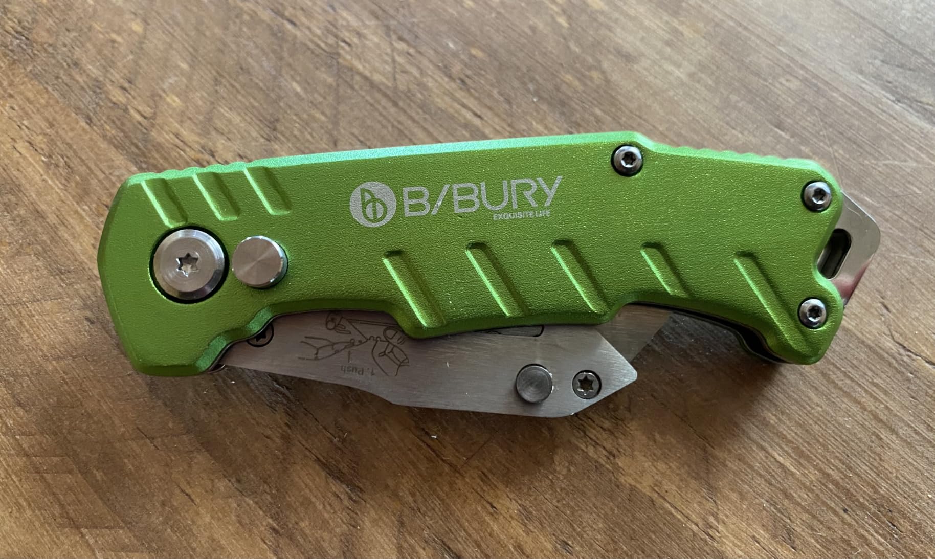 BIBURY Folding Utility Knife, Quick Change Box Cutter With 10pcs SK5 Blades customer photo 2