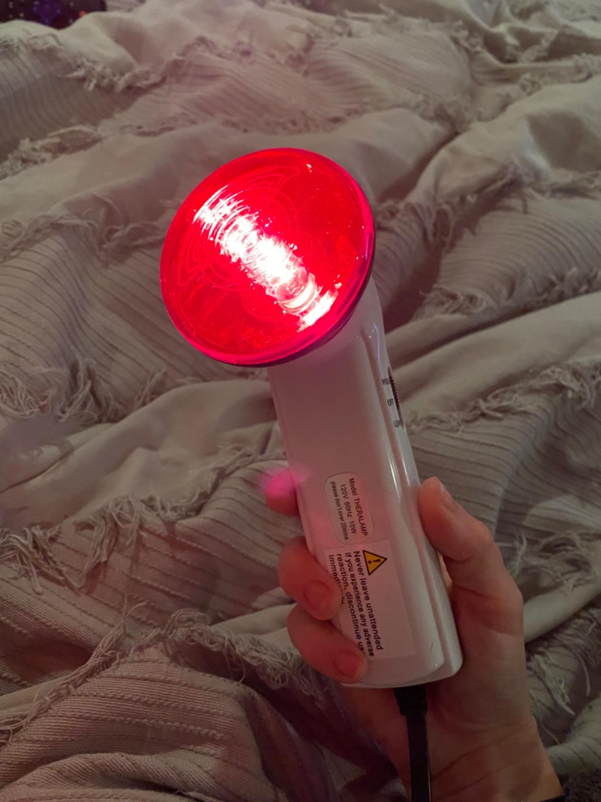 Red Light Therapy Infrared Heating Wand by Theralamp – Handheld Heat Lamp Includes Replacement Bulb customer photo 2