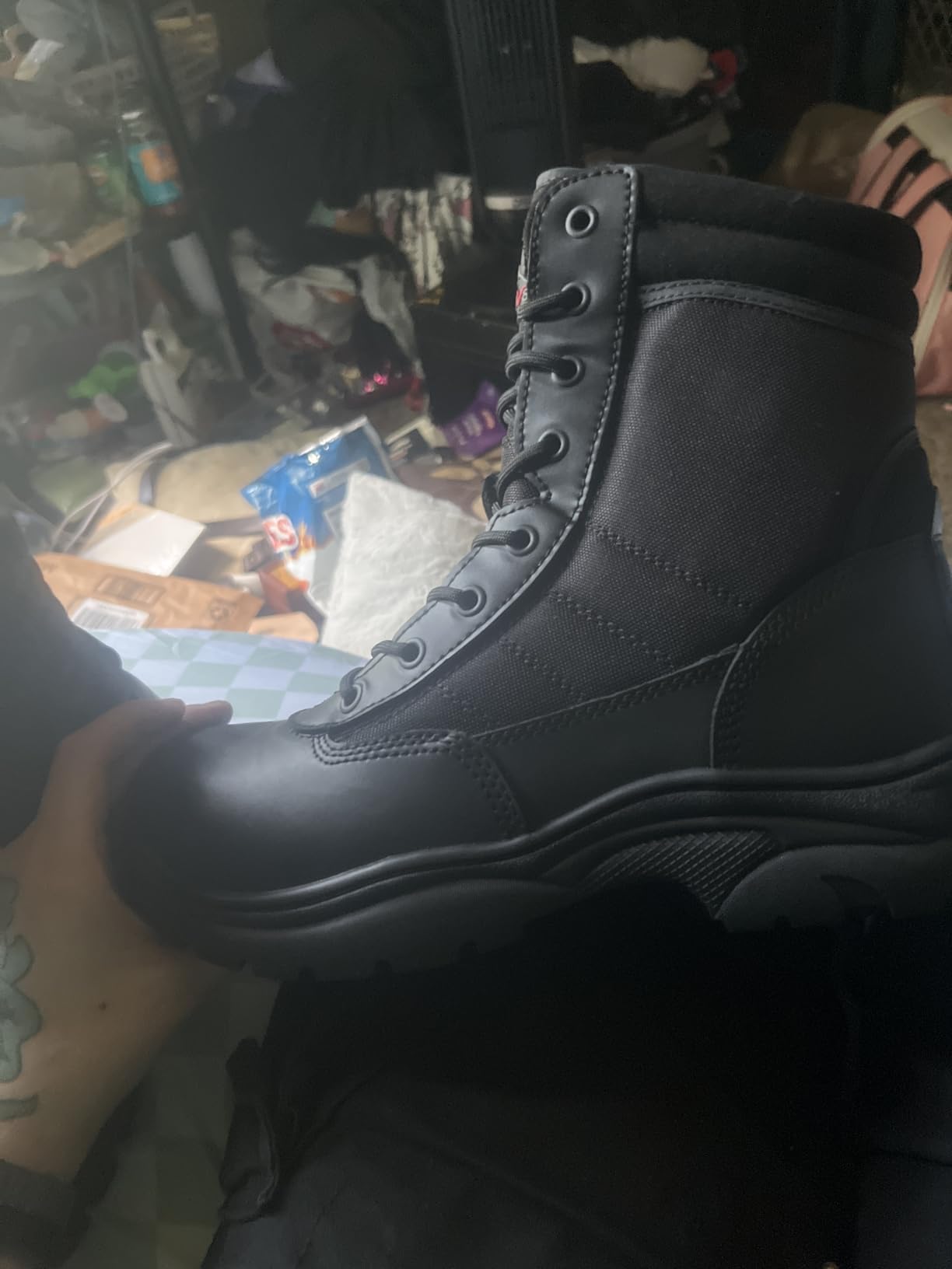 NORTIV 8 Men's Steel Toe Work Boots Side Zipper customer photo 1