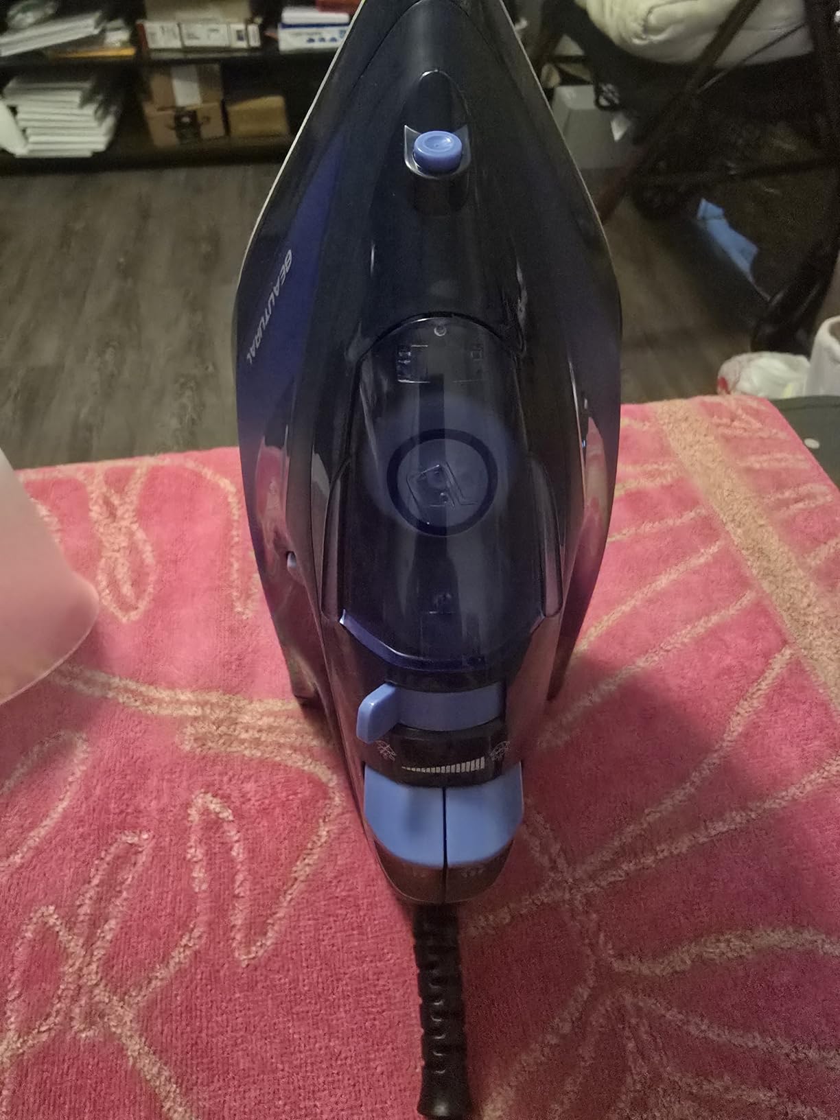 BEAUTURAL Steam Iron for Clothes with Ceramic-Coated Soleplate, 1500 Watts | Burst of Steam, 3-Way Auto-Off, Anti-Drip and Anti-Calcium, Self-Cleaning, Easy Temperature Control, Pefect for Home Use customer photo 1