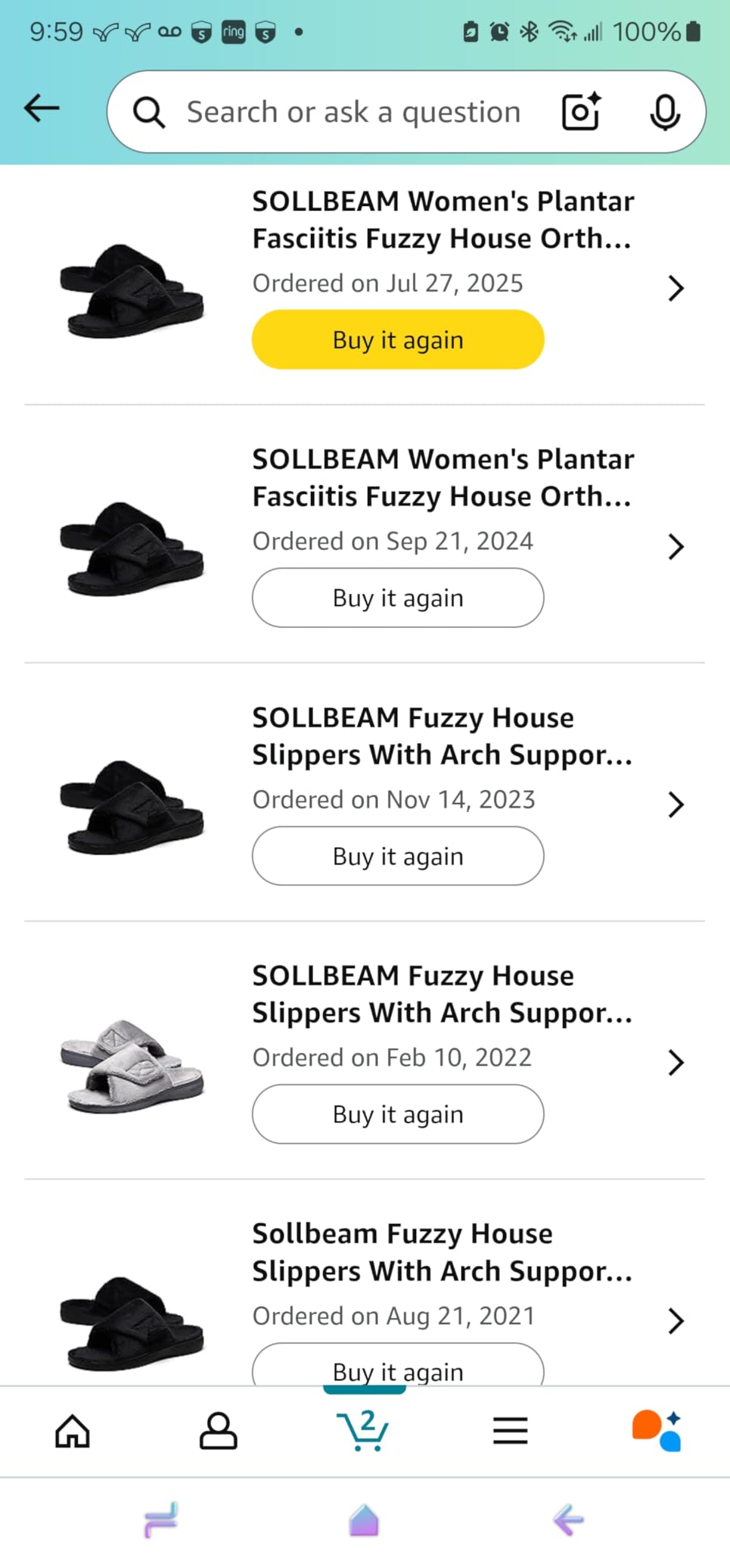 SOLLBEAM Women's Plantar Fasciitis Fuzzy House Orthopedic Adjustable Slippers With Arch Support Orthotic Heel Cup Sandals For Ladies customer photo 2