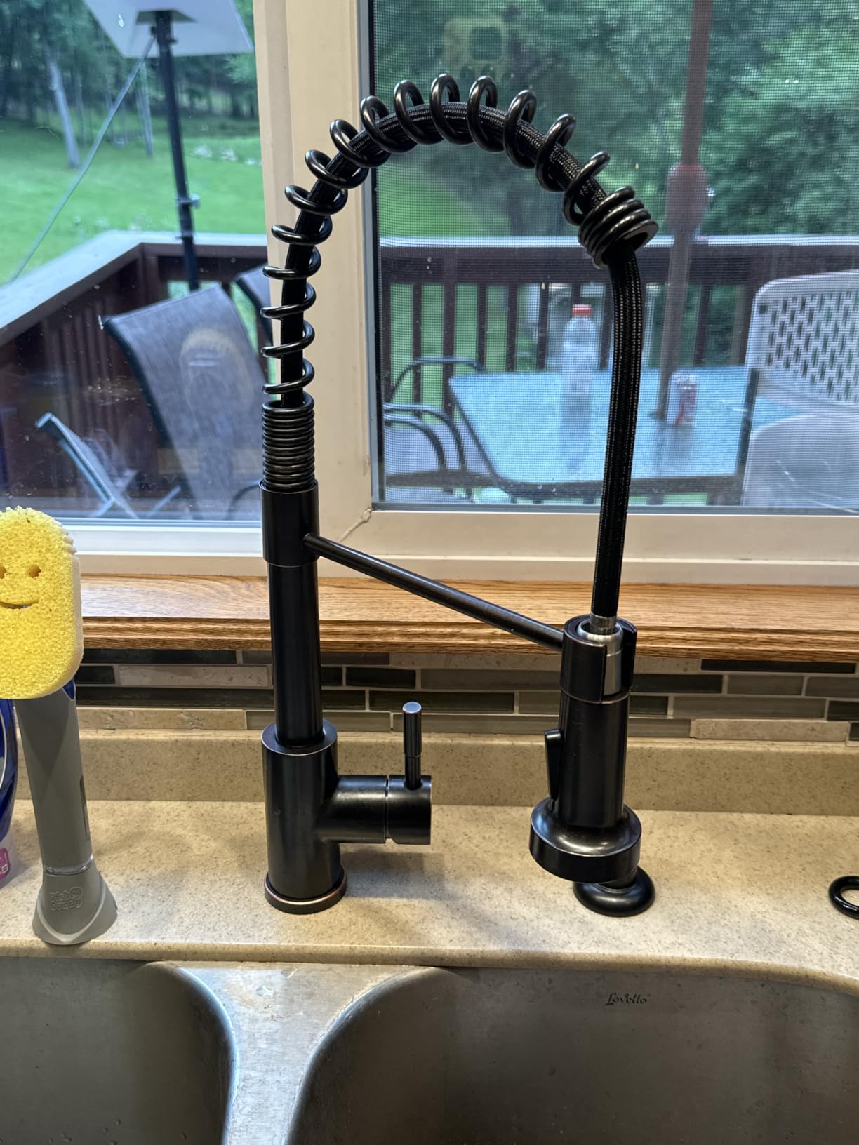 GIMILI Kitchen Faucet with Pull Down Sprayer Brushed Nickel customer photo 1