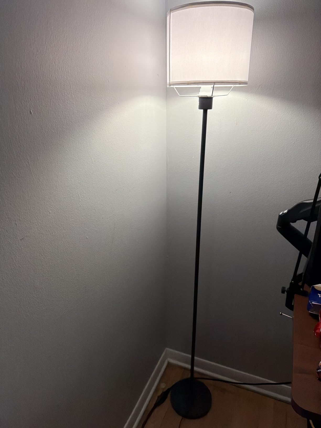 Modern Floor Lamp Simple Design with White Shade & Foot Pedal Switch customer photo 1
