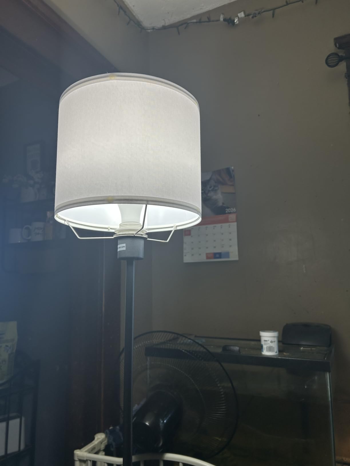 Modern Floor Lamp Simple Design with White Shade & Foot Pedal Switch customer photo 2