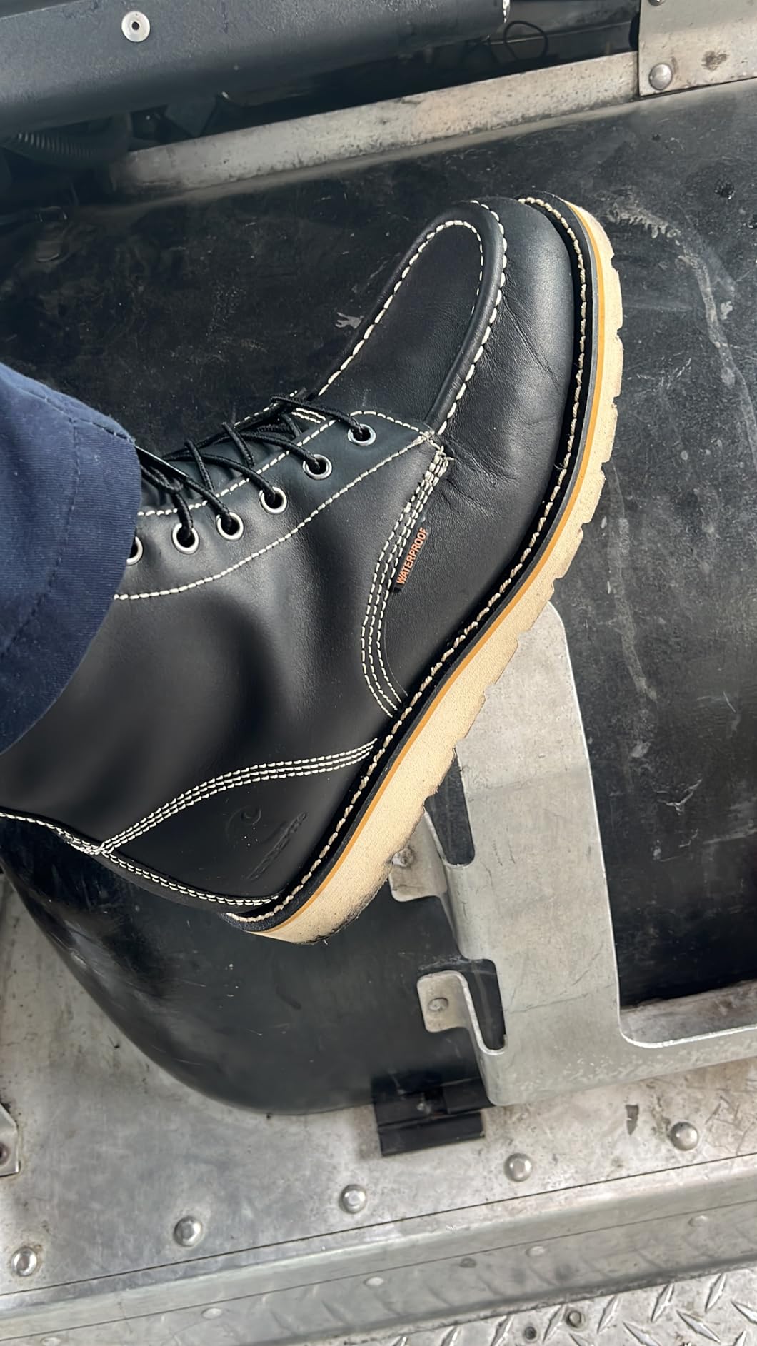 Carhartt Men's 6” Moc Toe Waterproof Work Boots - Oil-Tanned Leather Boots with FastDry Lining, Dual-Density Rubber Wedge Traction Outsole, EH Rated customer photo 2