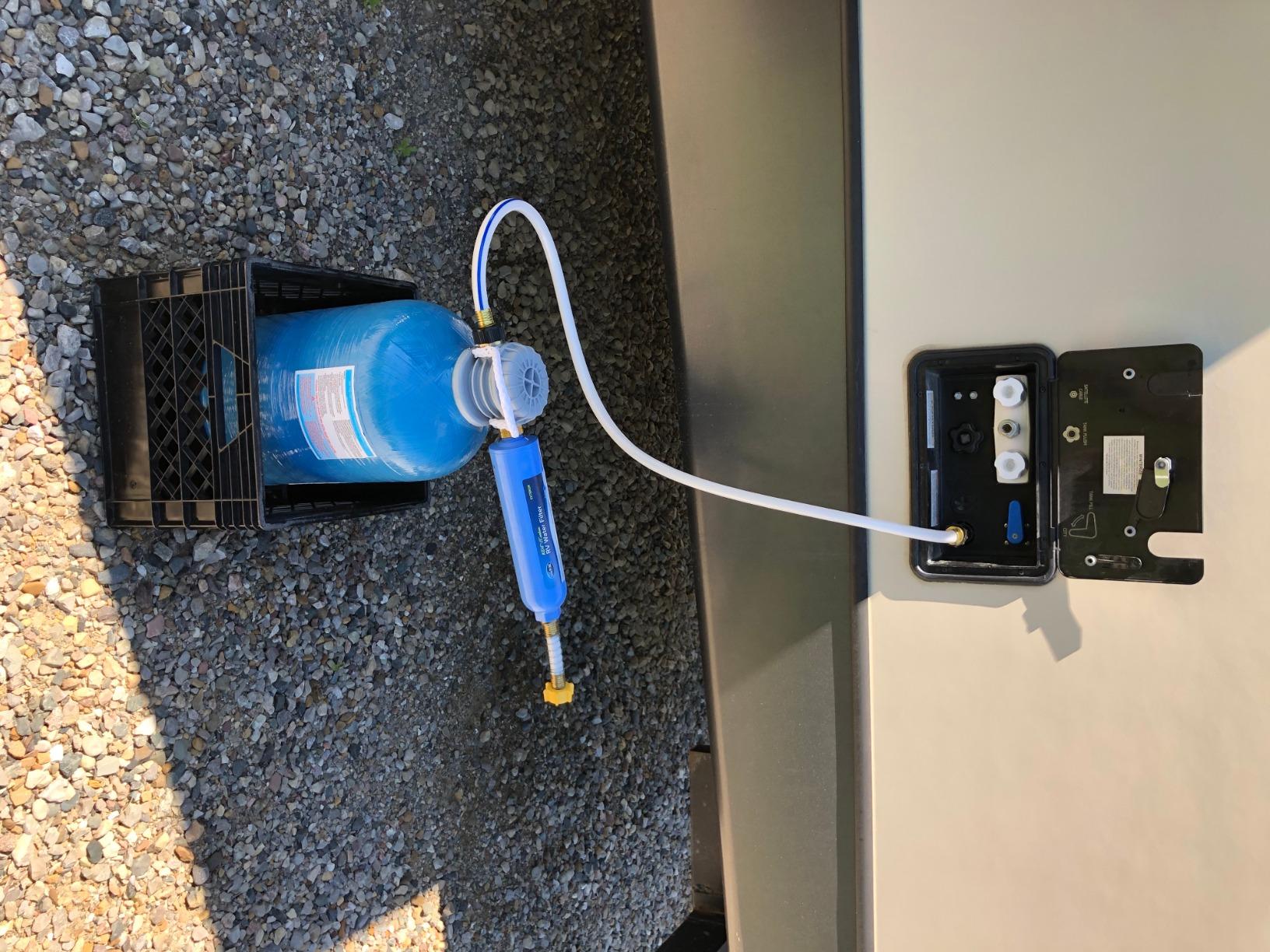 On The Go OTG4-VM-DBLSOFT Portable Compact Double Standard 16,000 Grain Water Softener with Drinking Water Safe Brass Fittings (NOT made in China, assembled by U.S. Workers in Indiana customer photo 2