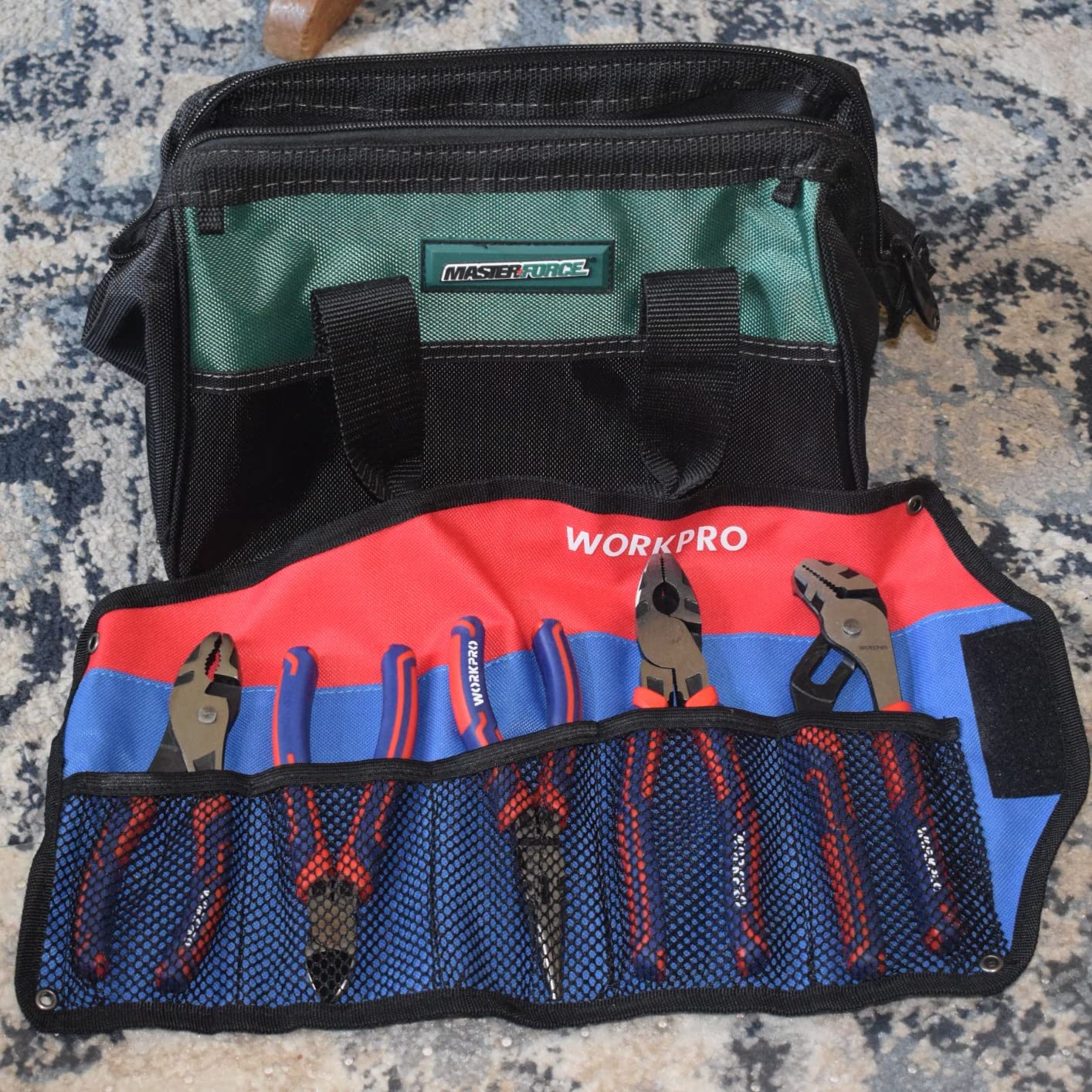 WORKPRO Pliers Set, 5-Piece Premium Cr-V Pliers Kit with Storage Pouch | 6 Inch Slip Joint, Long Nose, Diagonal Cutter, 8 Inch Groove Joint, 7 Inch Linesman, Ergonomic Grip, for Basic Repair customer photo 1
