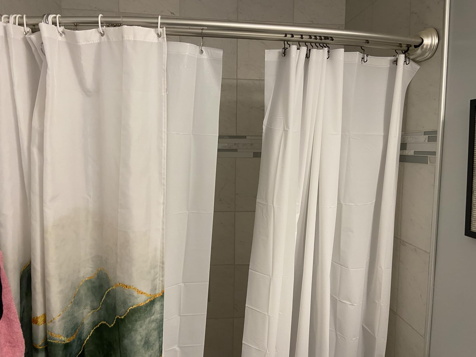 Titanker Shower Curtain Liner Clear Plastic Shower Liner 72 x 72 Lightweight Waterproof PEVA Shower Curtains for Bathroom with Magnets and Rustproof Grommets customer photo 2