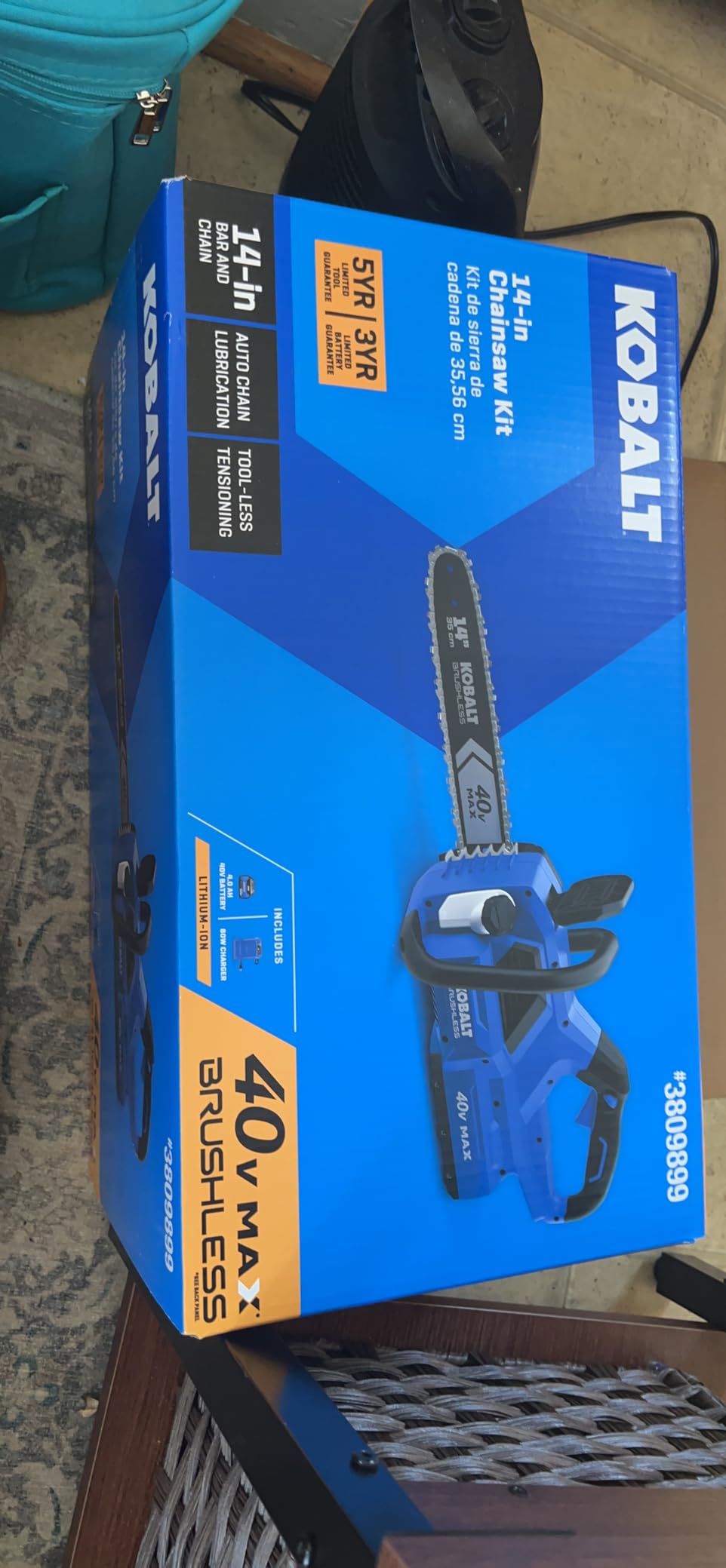 Kobalt 40-Volt 40v Lithium Ion Bare Tool 14-in Cordless Electric Brushless Chainsaw (Battery and Charger Not Included) customer photo 2