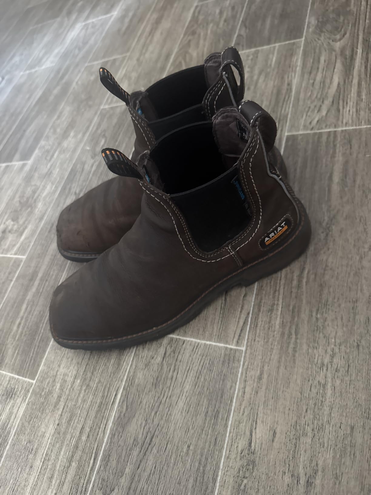 ARIAT Work Groundbreaker Chelsea Wide Square Toe Waterproof Steel Toe customer photo 2
