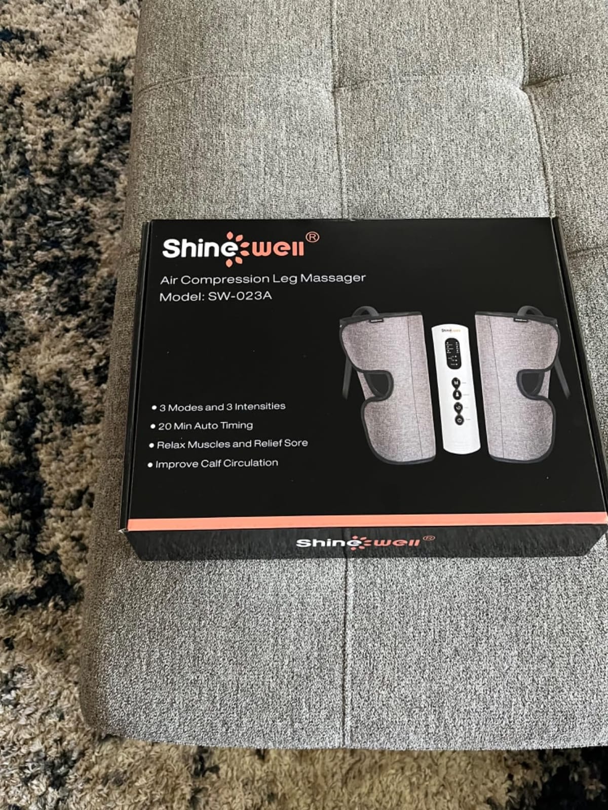 SHINE WELL Air Compression Leg Massager for Circulation and Pain Relief Fsa customer photo 1