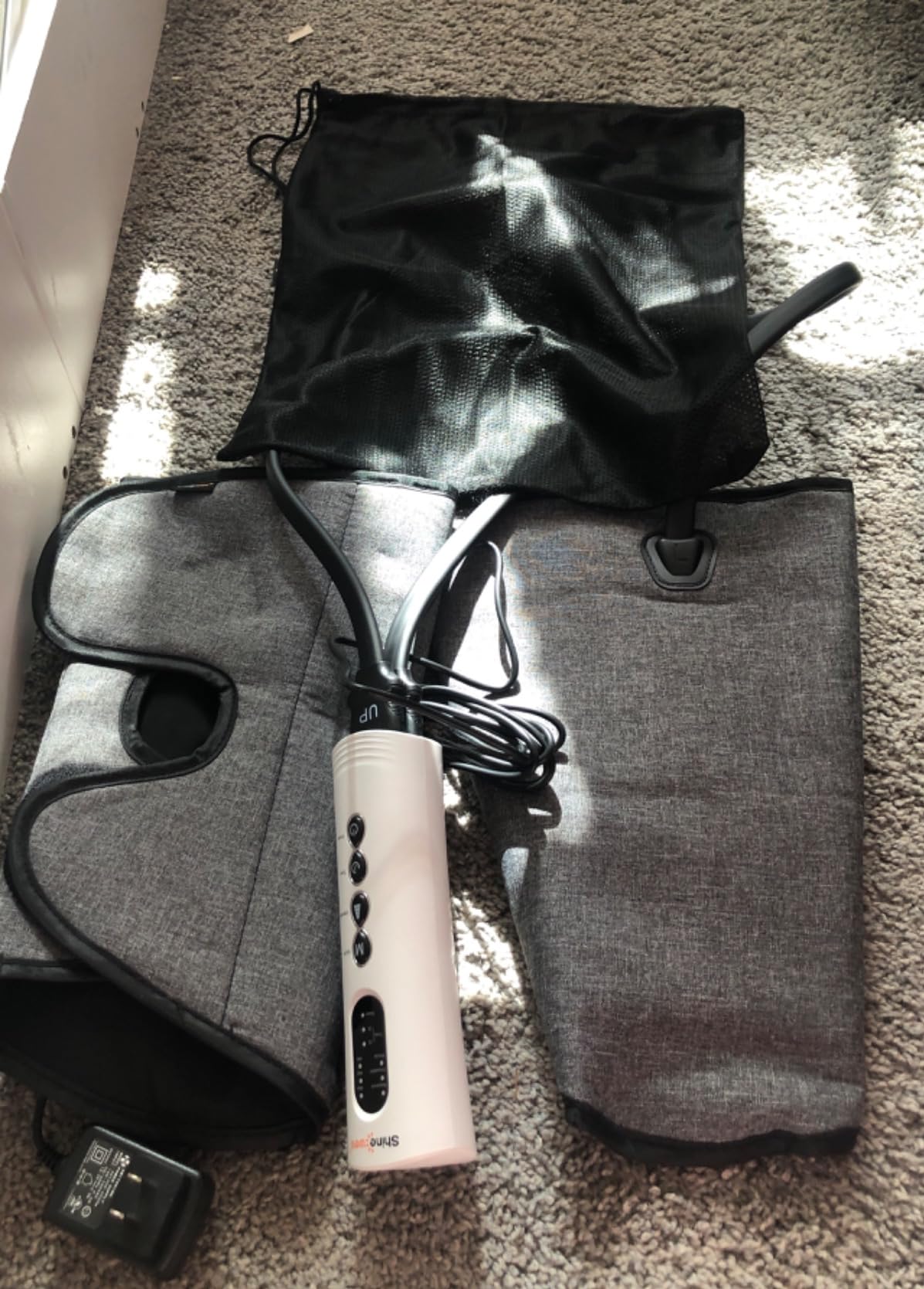 SHINE WELL Leg Compression Massager for Circulation and Pain Relief Fsa, Air Compression Calf Massager with 3 Modes 3 Intensities 2 Timing, for Restless Legs Syndrome Relief, Wellness Gift for Mom Dad customer photo 2