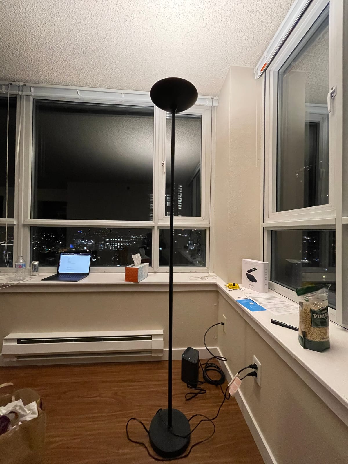 BoostArea Touch Floor Lamp,22W 2200LM LED Torchiere Floor Lamps, Stepless Dimmable,3000K Daylight, 50000hrs Lifespan, 71'' Pole Standing Lamp for Living Room, Standing Lamps for Bedroom,Black customer photo 1
