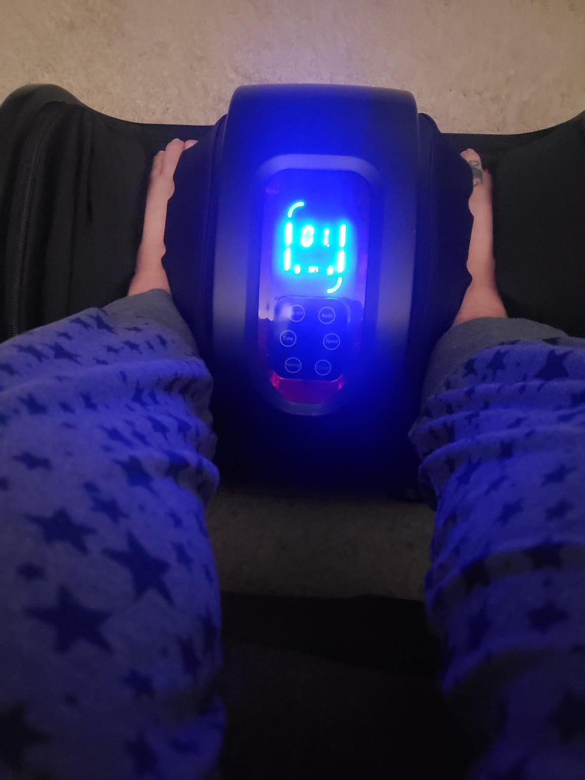 Best Choice Products Shiatsu Foot Massager with Heat for Plantar Fasciitis & Neuropathy, Kneading Foot & Calf Massager with Remote, 360° Adjustable Handle, Rolling & Compression Massage - Black customer photo 2