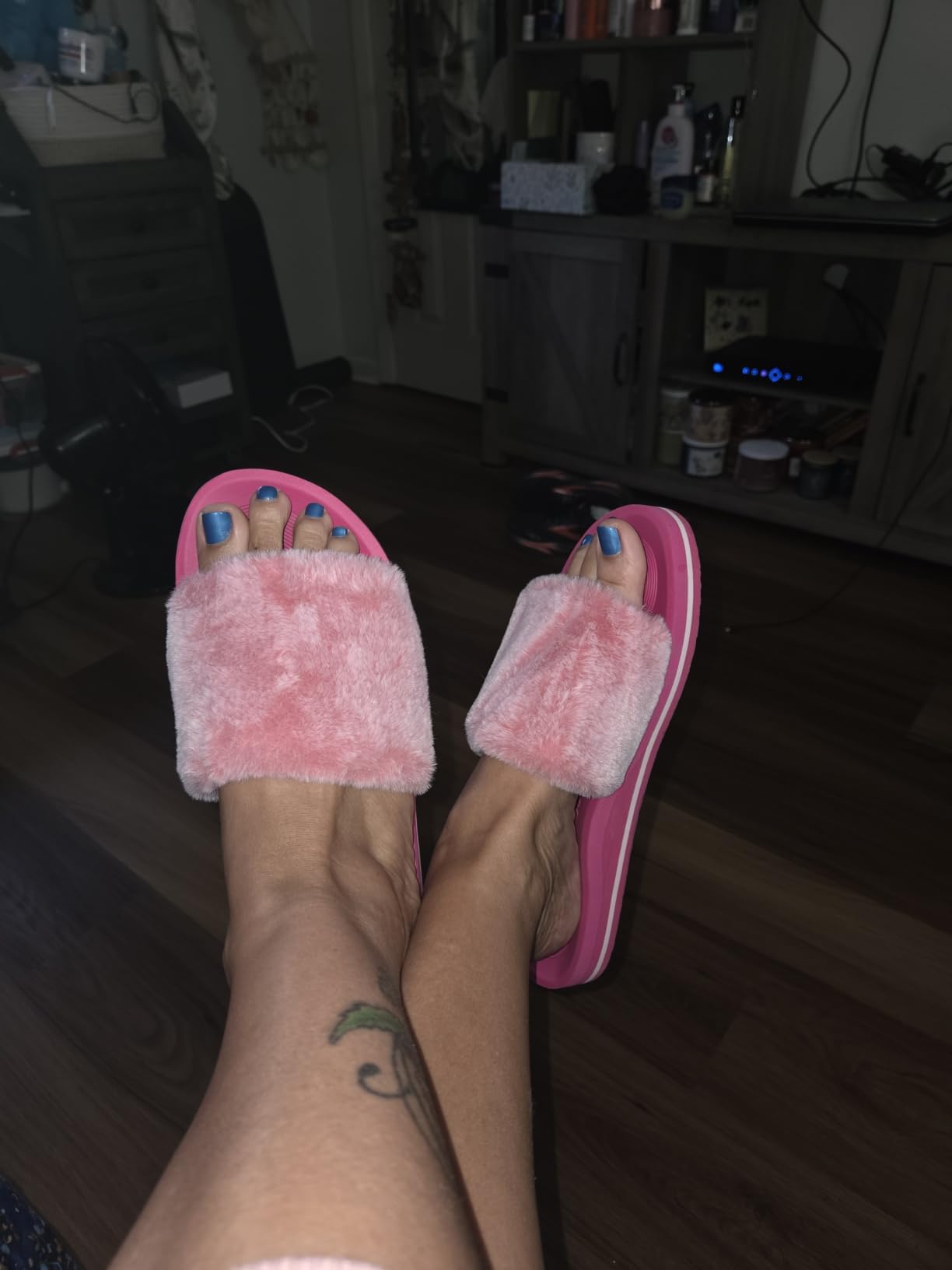 COFACE Womens Slippers with Arch Support Comfy Open Toe Fuzzy Woman House Shoes Plantar Fasciitis Orthotic Ladies Slippers Indoor customer photo 1