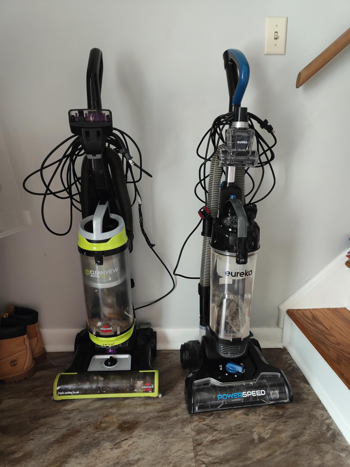 Eureka PowerSpeed Lightweight Upright Vacuum Cleaner for Carpet and Hard Floor, Powerful Bagless Upright Vacuum Cleaner for Home Pets, NEU181A, Blue | Pet Hair, Carpet & Hard Floor, 2.6L Dust Cup, Pet Turbo Brush, Crevice & Upholstery Tools, Bagless, Blue customer photo 1
