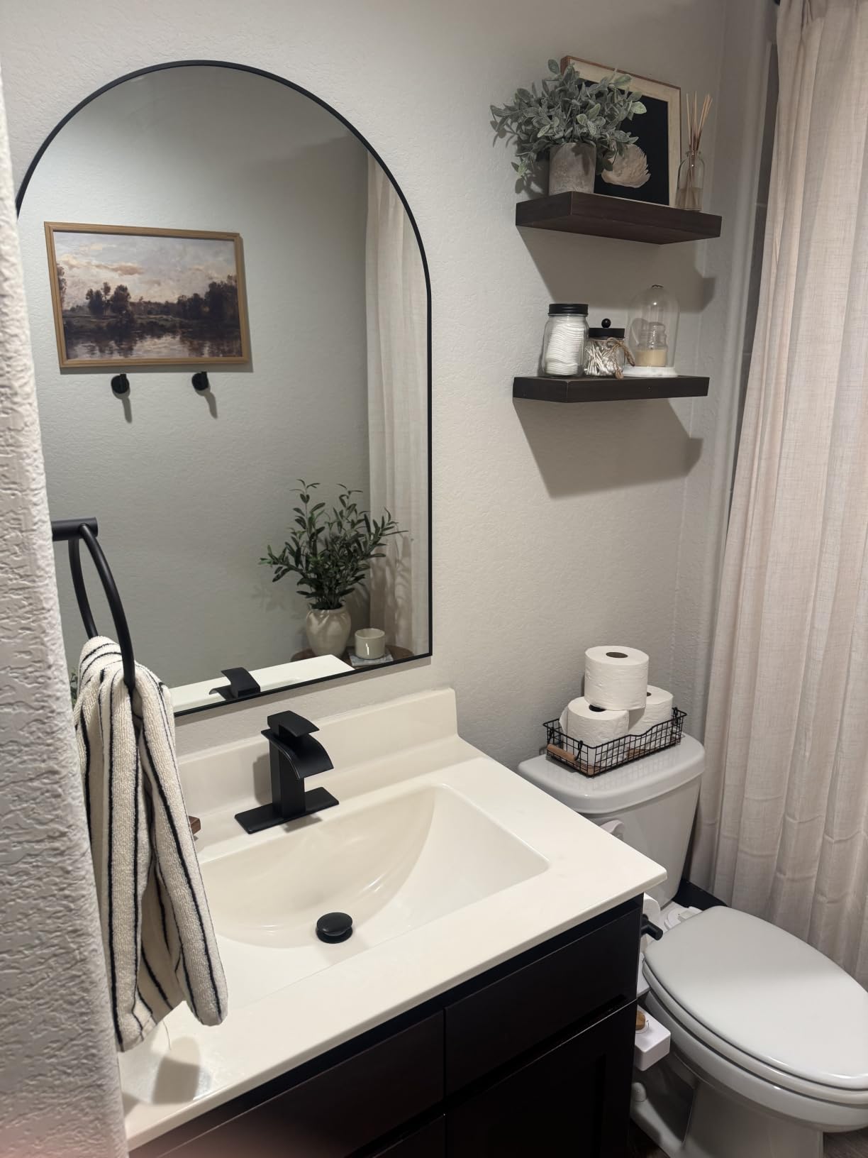 Ryuwanku Waterfall Bathroom Faucet, Matte Black Stainless Steel, 1-Handle customer photo 2