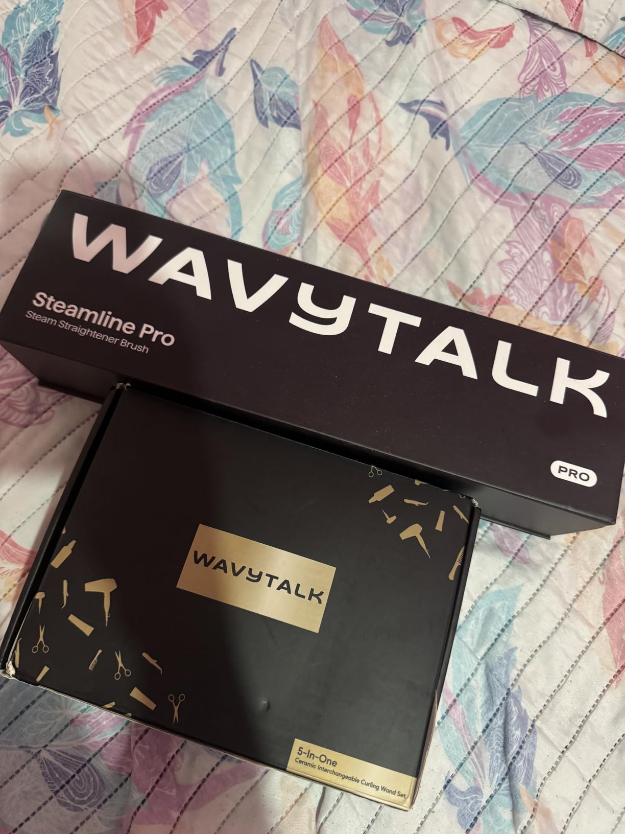Wavytalk 5 in 1 Curling Wand Set with Thermal Brush & 0.5