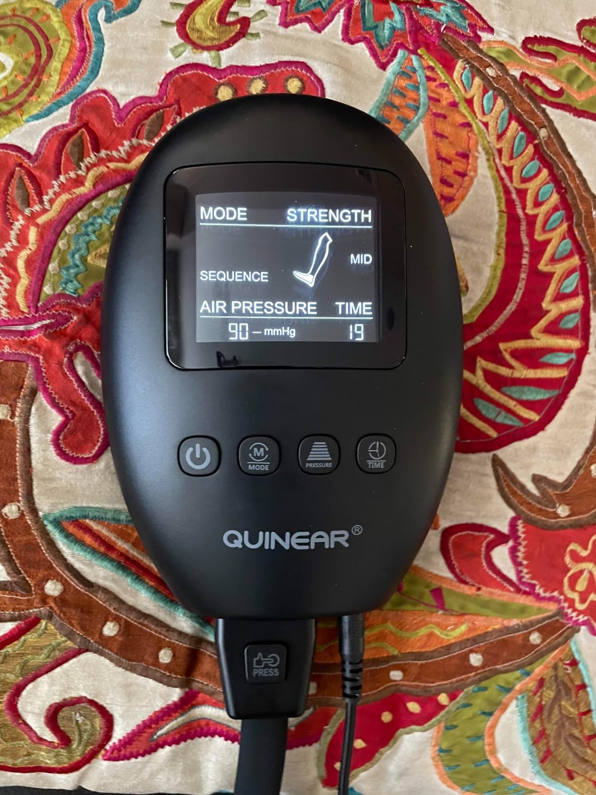 QUINEAR Leg Recovery System for Athletes, Air Compression Recovery Boots Massager for Circulation and Pain Relief - 9 Intensities 60-140 mmHg - FSA-HSA Eligible customer photo 1
