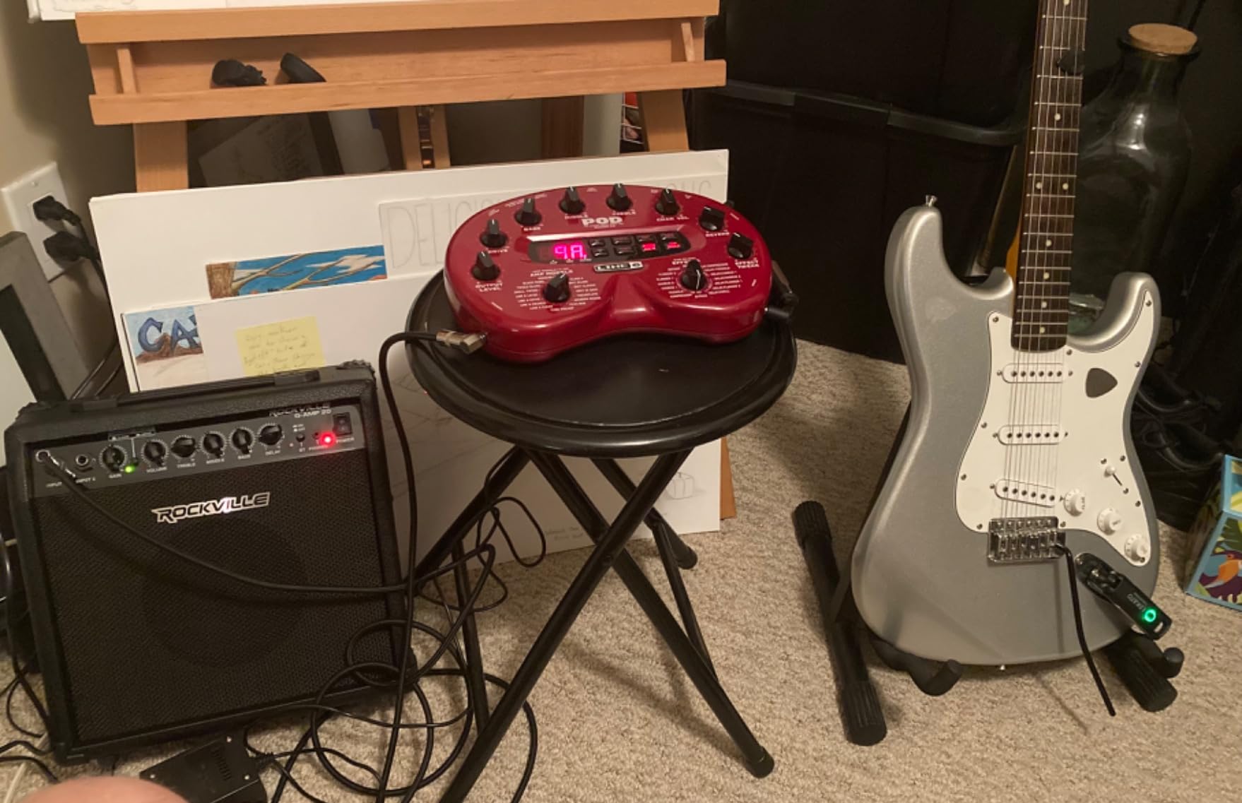 Rockville G-AMP 20W Guitar Amplifier Combo with Bluetooth, Delay, Dual Guitar Inputs, Clean/Overdrive, EQ Controls, Portable for Practice and Small Gigs | 3-Band EQ, 20W RMS, Dual Inputs, Clean/Overdrive, Headphone Jack, Portable customer photo 1