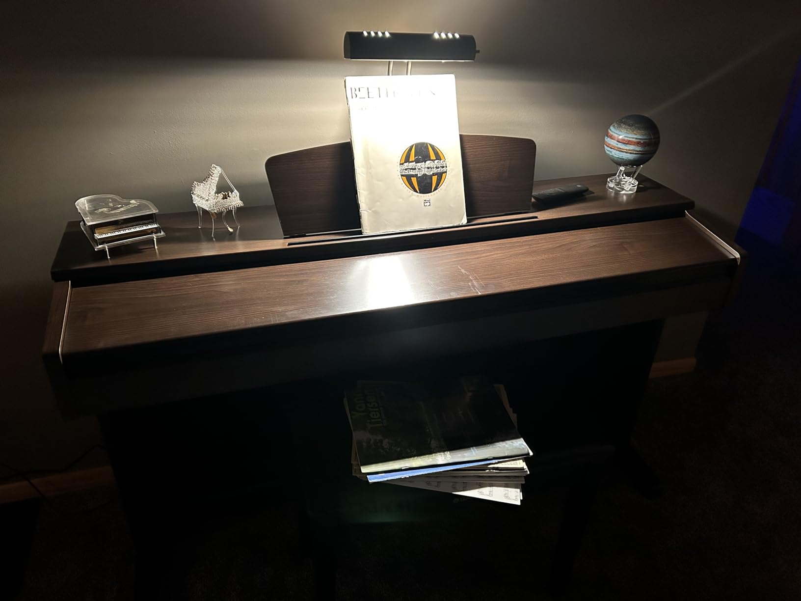 Home Intuition Classic Antique Retro Adjustable Leaning Piano Lamp Banker Desk Light (Brushed Brass) customer photo 1