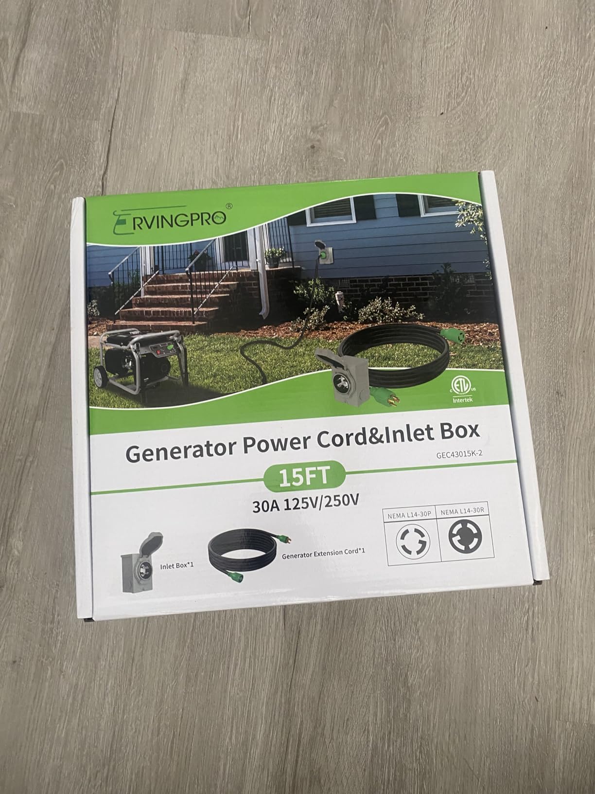 30 Amp Generator Cord 25FT and Pre-Drilled Power Inlet Box customer photo 1