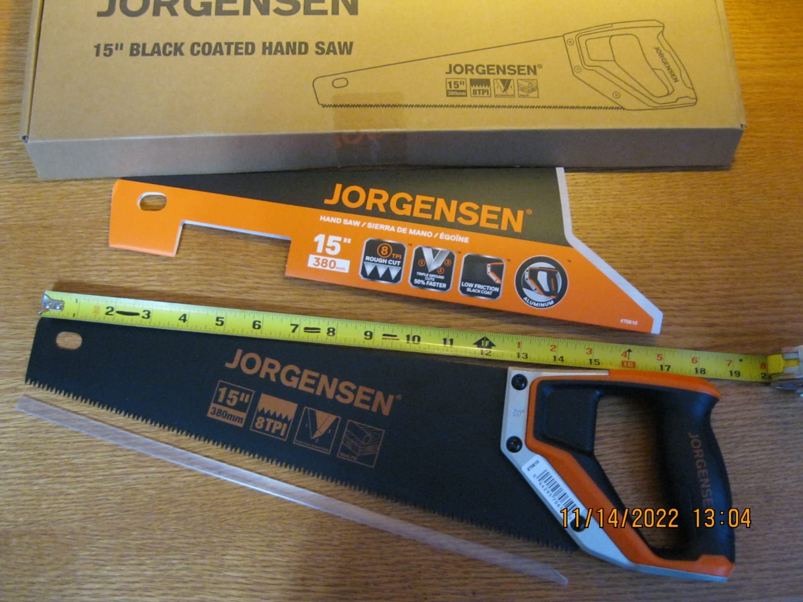 JORGENSEN 15-Inch Hand Saw, 8 TPI Coarse Blade for Wood Cutting customer photo 2