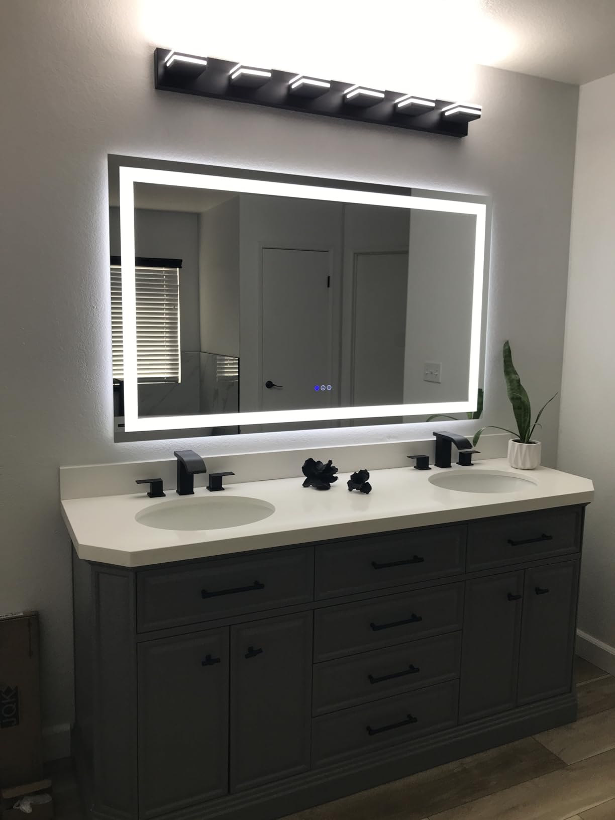 60x36 LED Bathroom Mirror with Lights, Lighted Vanity Mirror customer photo 2