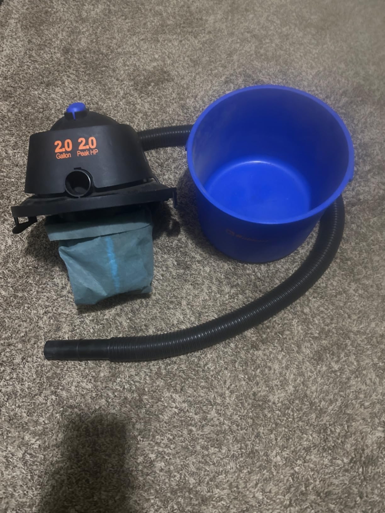 Koblenz WD-2L Wet Dry Vacuum Cleaner, Home Car Garage Workshop, 2.0 PHP | 60 CFM, 10 Ft Reach, Twist-N-Lock Hose, Small Shop Vac, Portable Shop Vac for Home Car Garage Workshop, Accessories Included customer photo 1