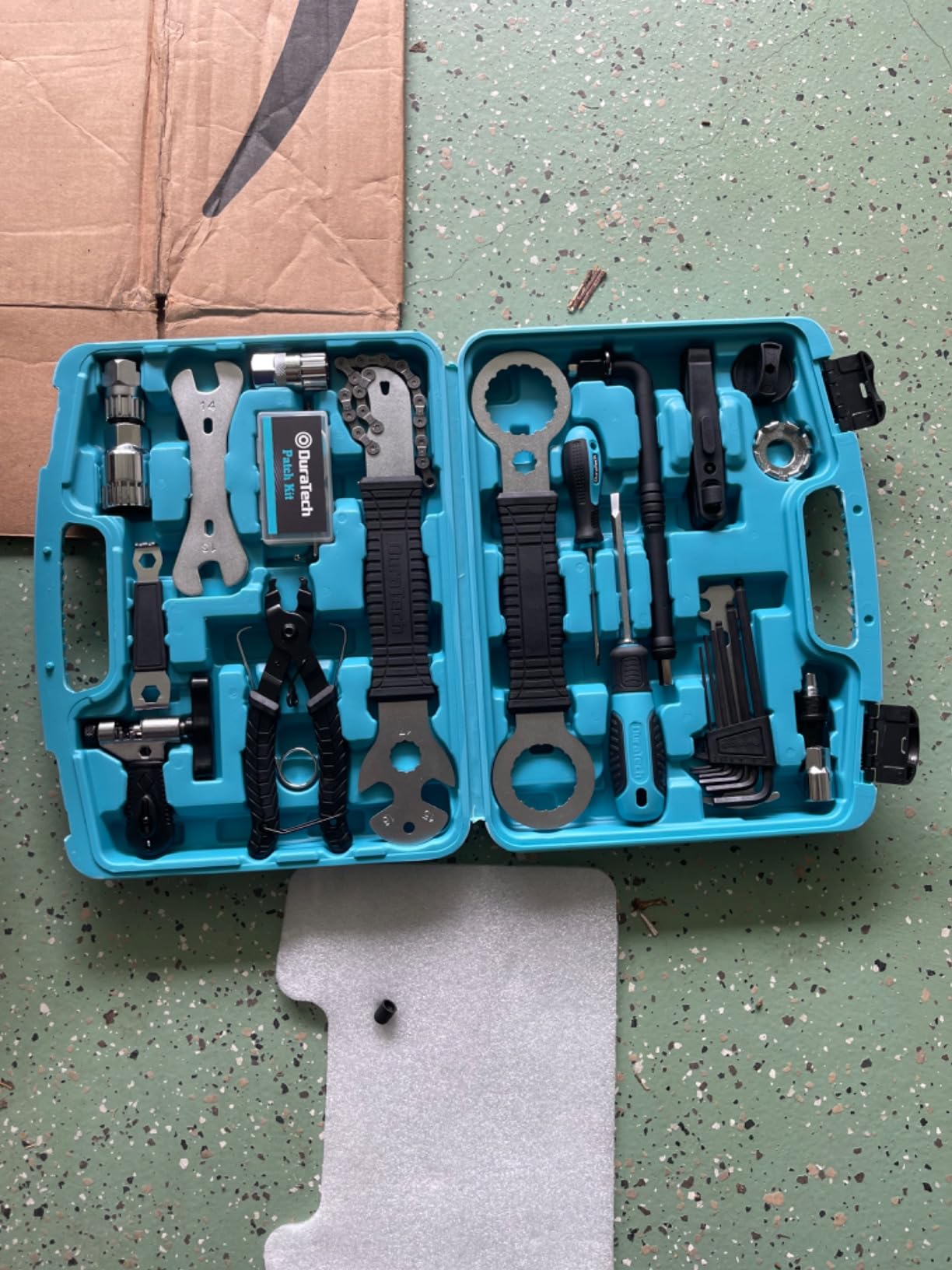 DURATECH 41 Pieces Bicycle Repair Tools, Bike Tools Kit with Storage Box | Mountain Bike Repair Tools, Chain Riveter, Tire Levers, Crank Puller customer photo 1