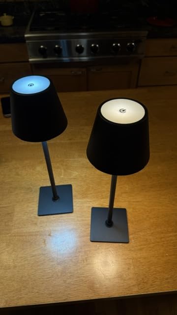 KDG 2 Pack Cordless Black Table Lamps, Rechargeable Portable LED Desk Lamps customer photo 1
