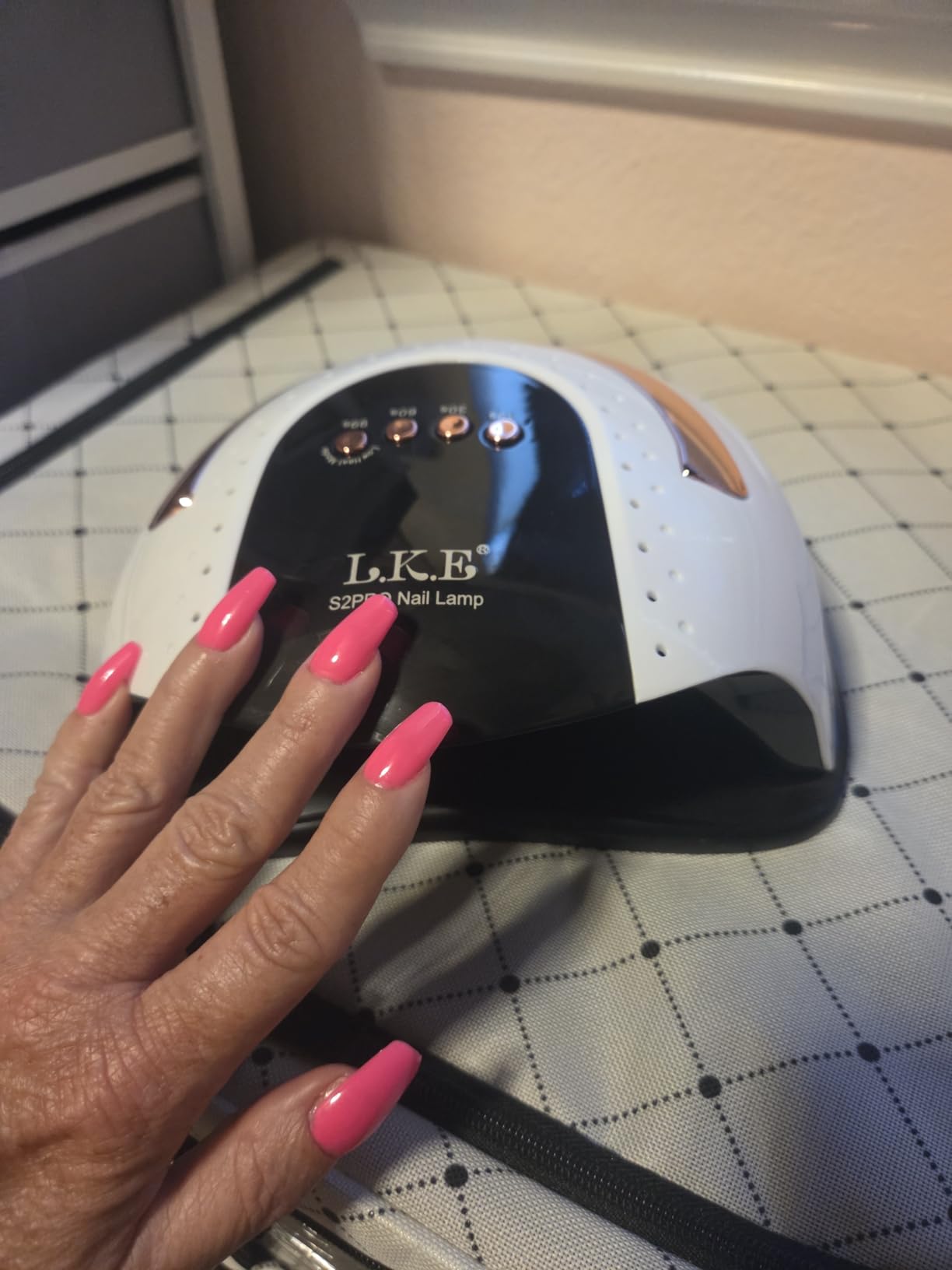 268W UV LED Nail Lamp, LKE Nail Dryer for Gel Polish, 4 Timers UV Nail Lamp Professional Nail Light, 57Pcs Lamp Beads and Automatic Sensor(White) customer photo 1
