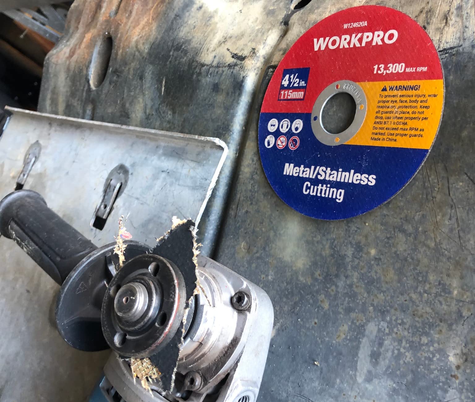 WORKPRO 10-Pack Cut-Off Wheels 4-1/2 x 7/8 Metal Cutting Disc customer photo 2