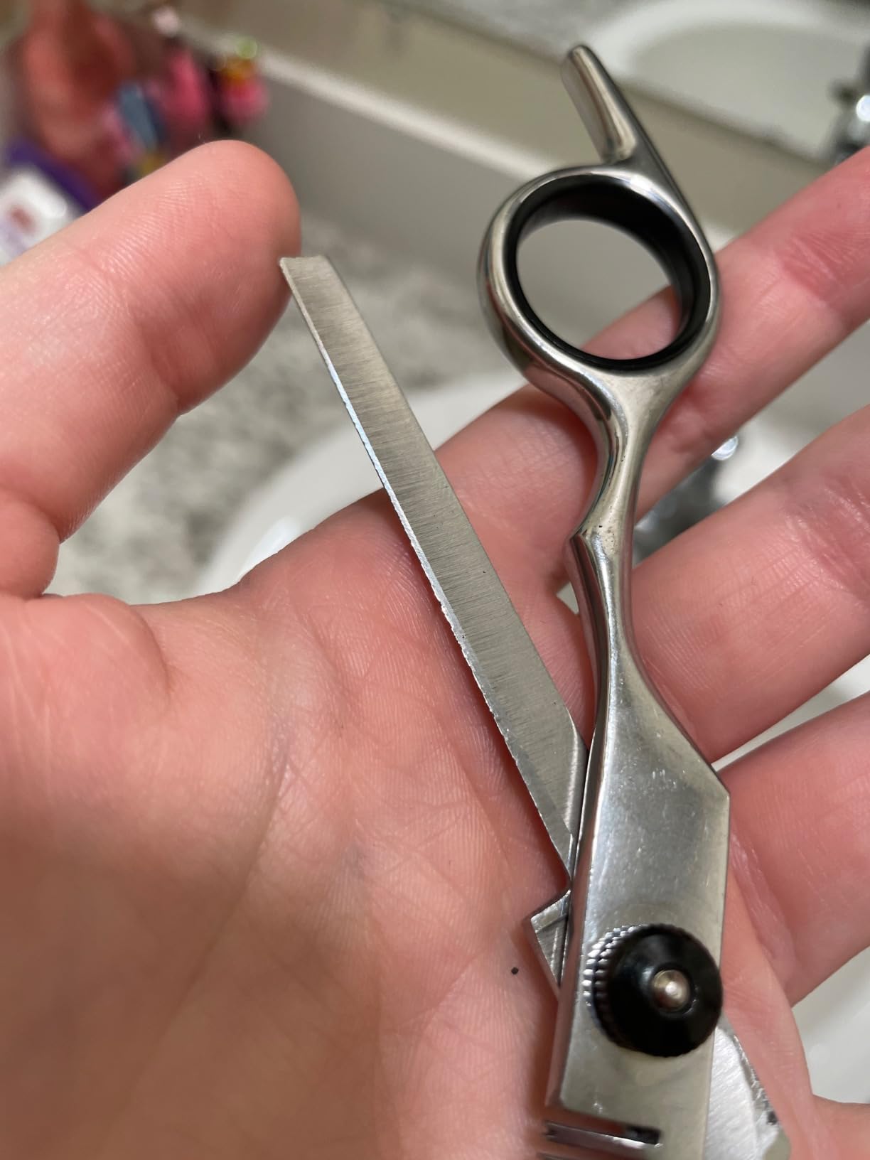 FCYSY Professional 11-Piece Hair Cutting Scissors Kit, Barber Scissors Hairdressing Texture Shears Straight Edge Razor Barber Supplies, Haircutting Shears Salon Tools customer photo 1