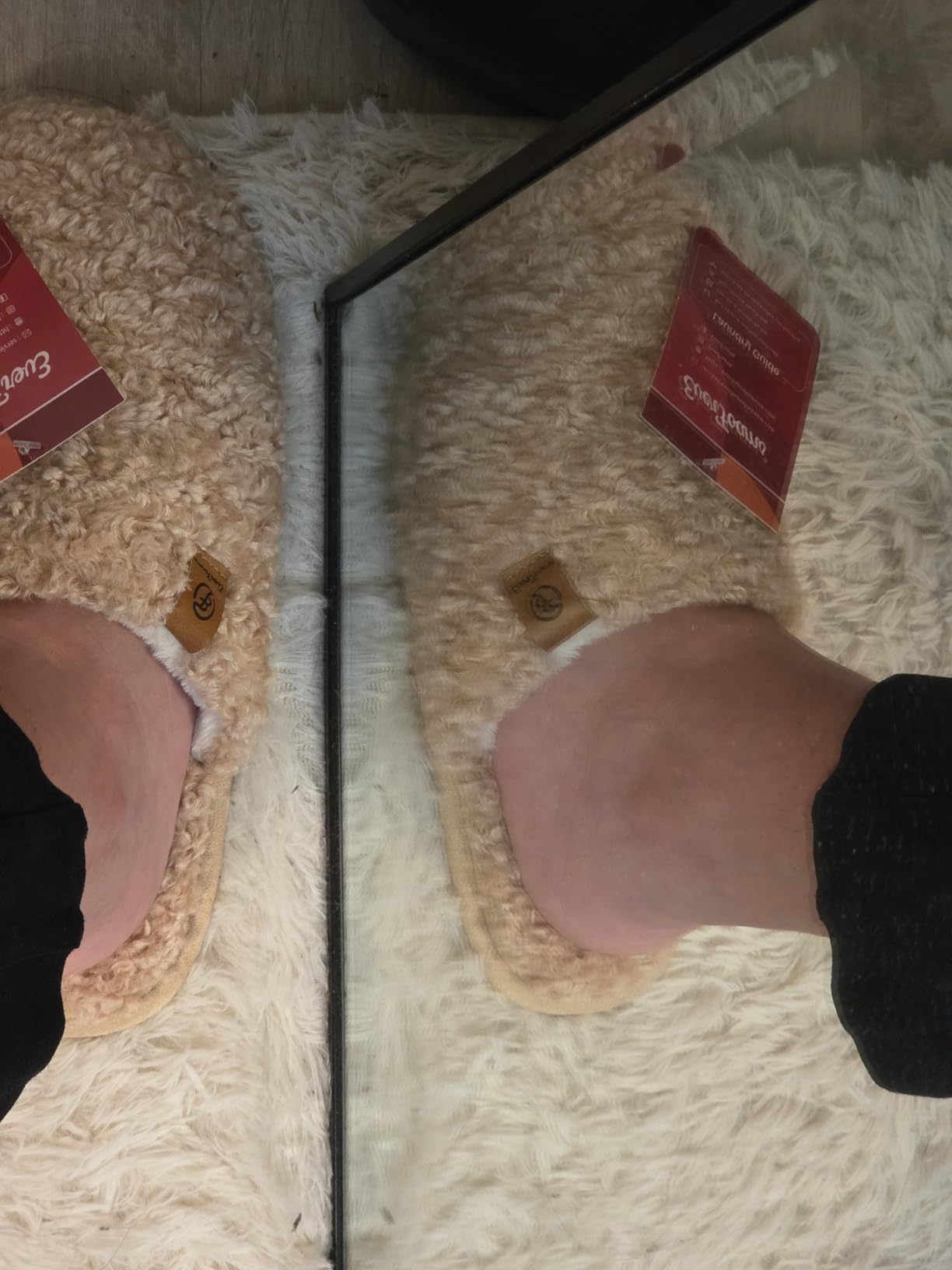 EverFoams Women's Fuzzy Slippers Warm Cozy Memory Foam Indoor House Shoes customer photo 2
