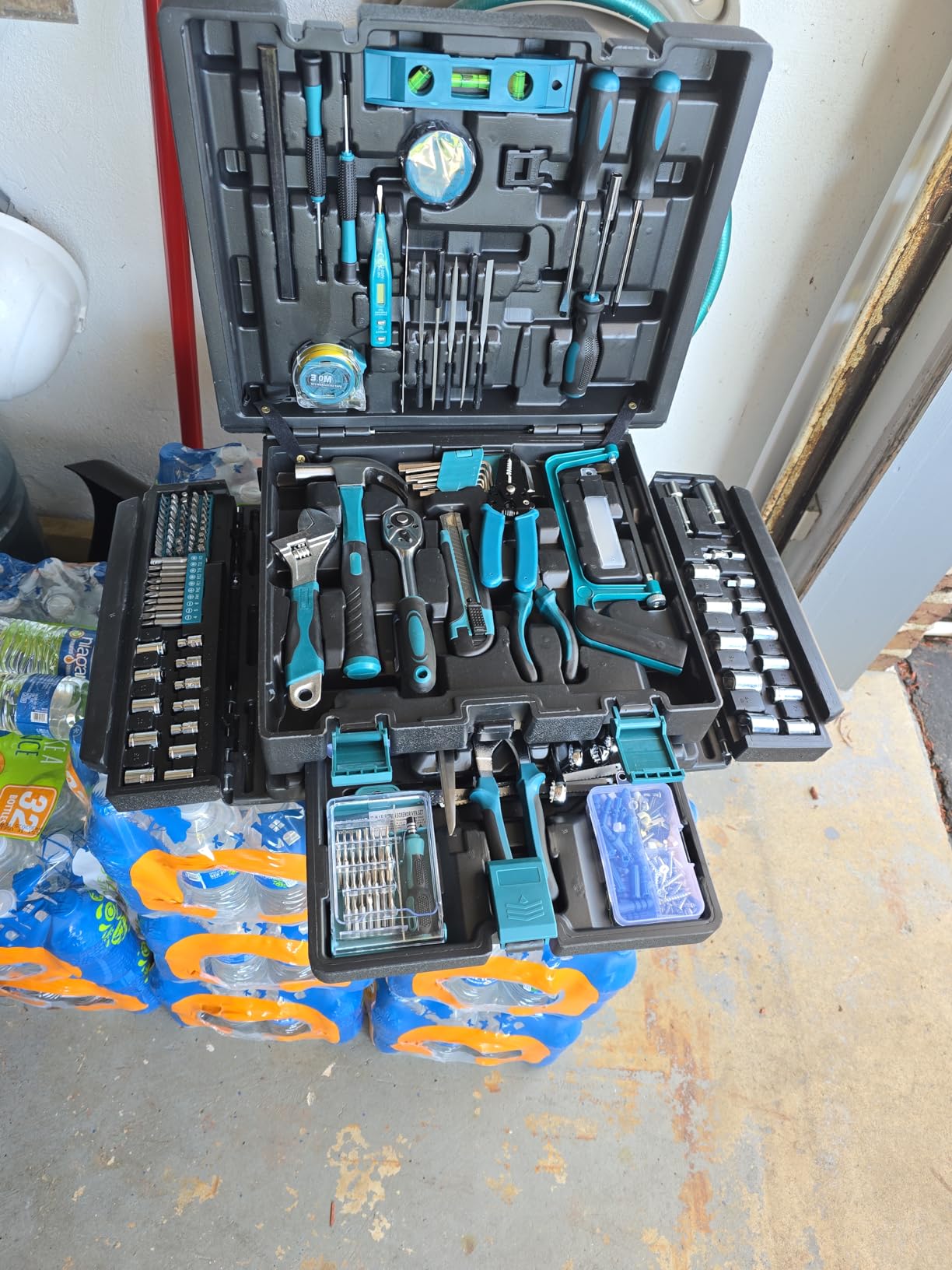 Sundpey 379 Pcs Portable Complete Home and Auto Tool Kit with Drawer Blue customer photo 2
