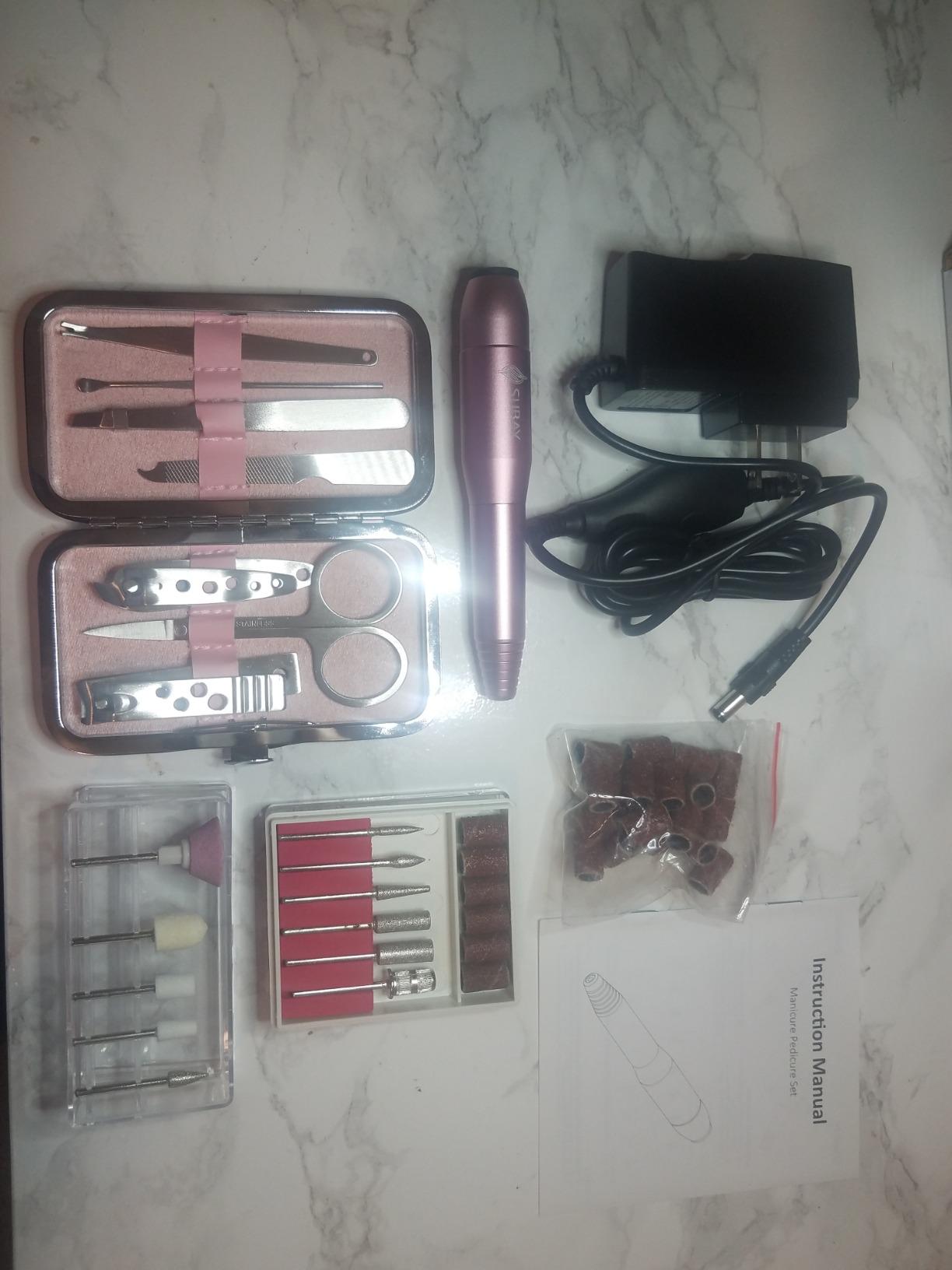 Electric Nail Drill 20000RPM Portable Nail File Nail for Acrylic Gel Nail customer photo 1