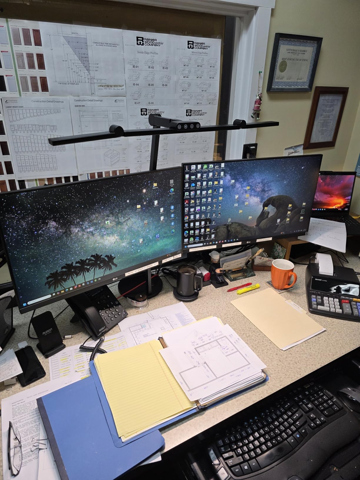 Micomlan Architect Desk Lamp with Atmosphere Lighting, Adjustable Led Desk Light for Home Office with Base, 24W Bright Auto Dimming Table Light with Rotatable Swing Arm for Workbench Computer customer photo 2